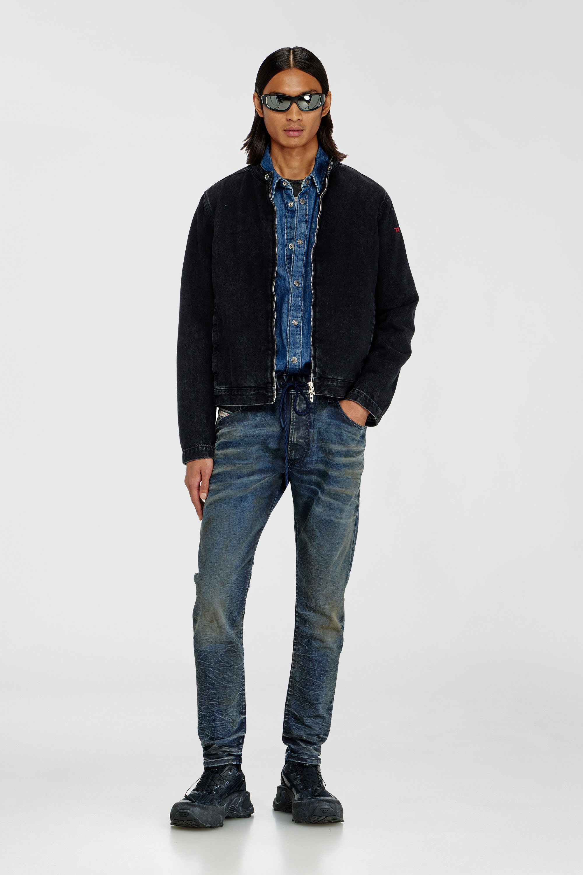 Diesel - Man's Regular 2030 D-Krooley Joggjeans&reg; 068XU, Dark Blue - 1