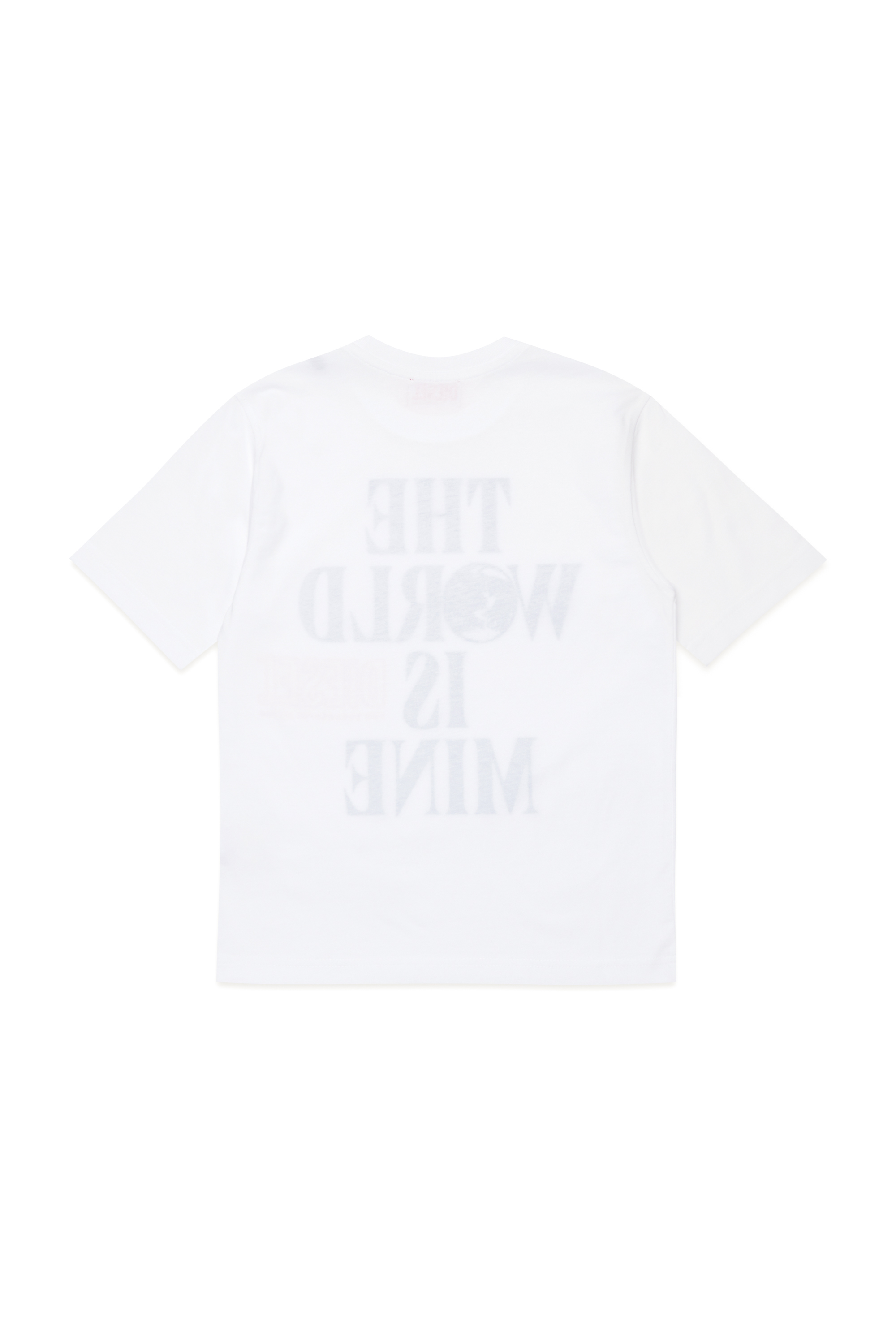 Diesel - TWASHL7 OVER, Man's T-shirt with World is Mine logo in White - 2