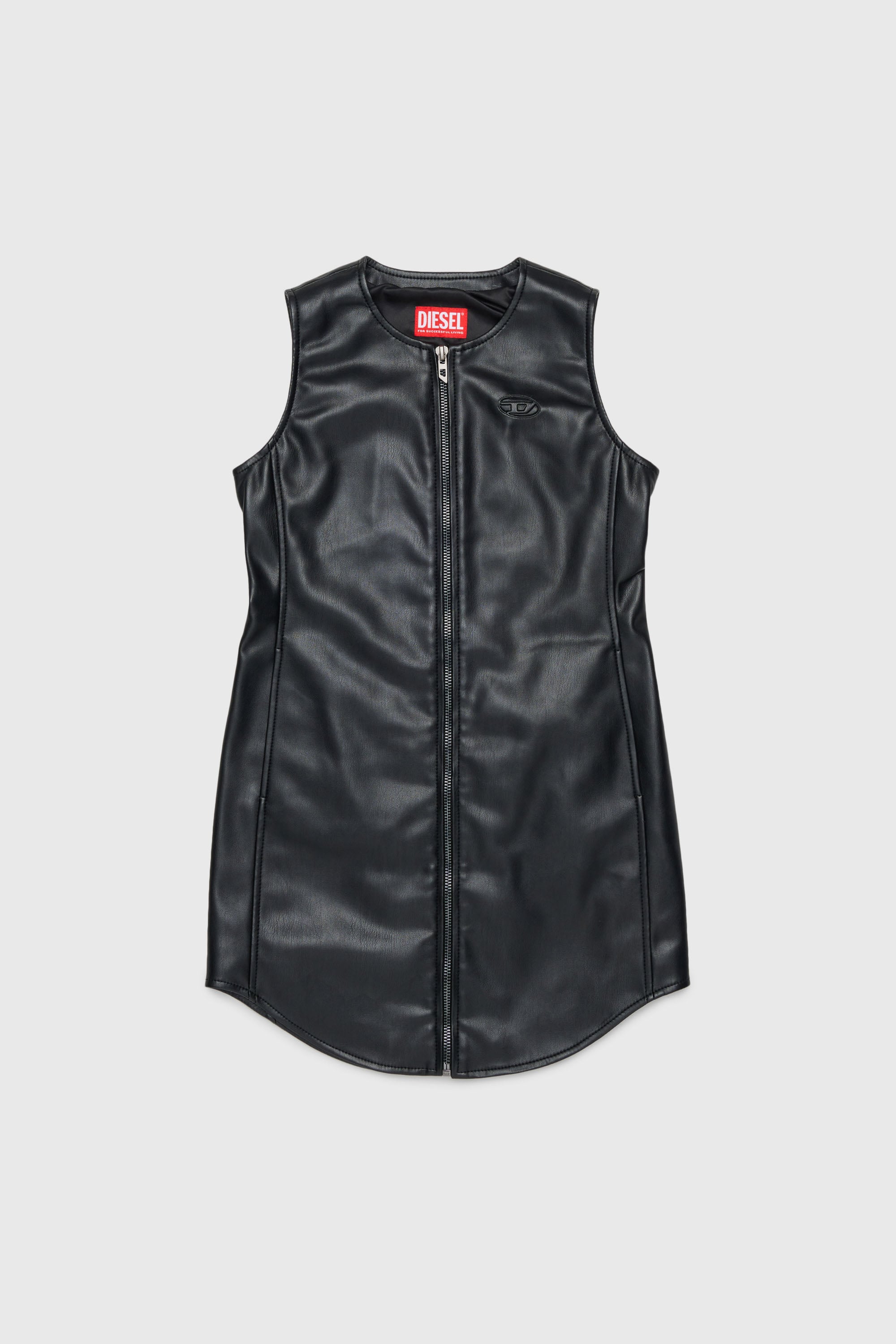 Diesel - DJENNY, Woman's Zip-through sleeveless shirt dress in Black - 1