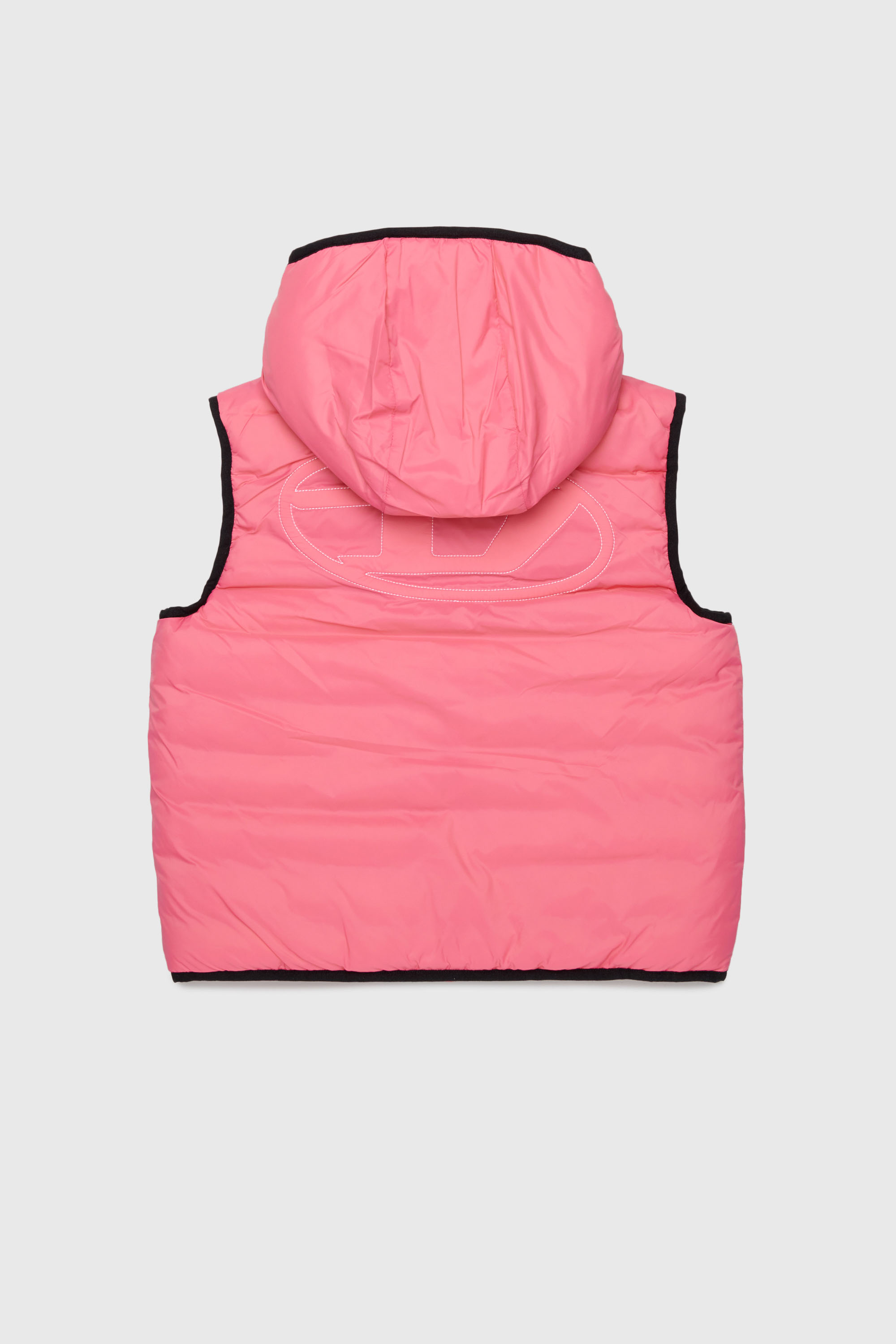 Diesel - JOSIP, Unisex's Hooded vest in padded nylon in Pink - 2