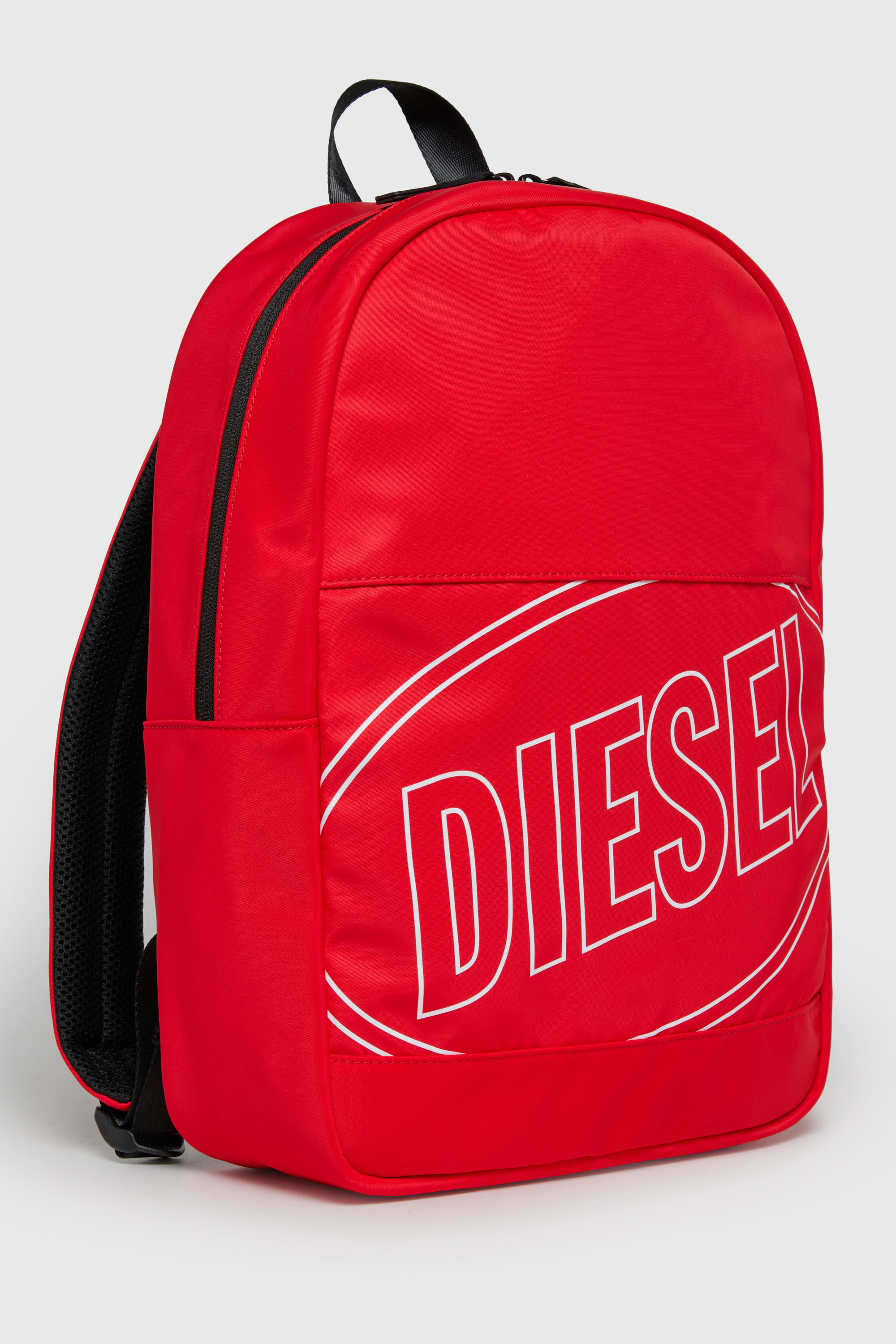 Diesel - WCIRCLE, Man's WCIRCLE - Nylon backpack with logo print in Red - 3