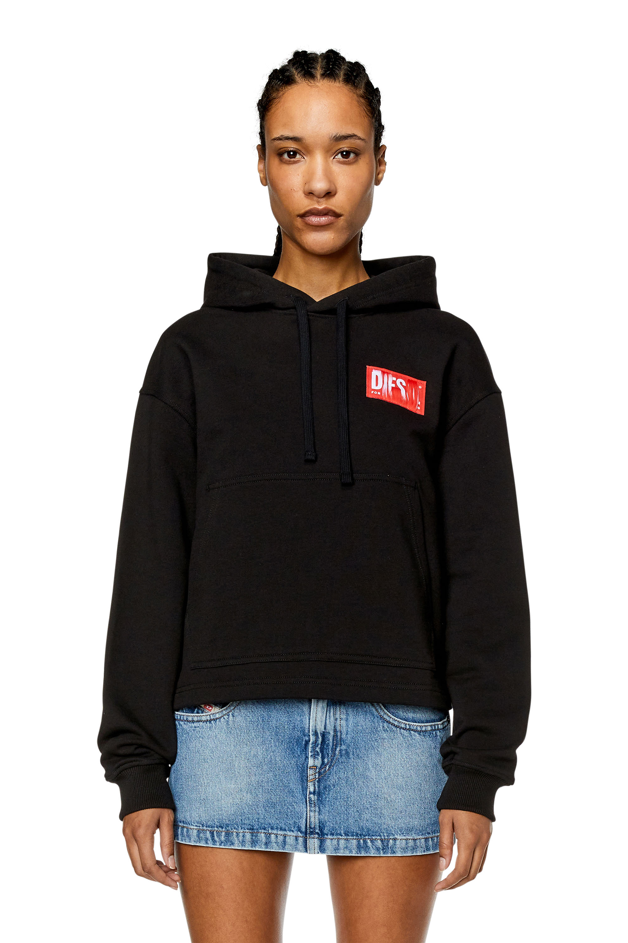 Diesel - F-JARALABEL-HOOD, Black - Image 1