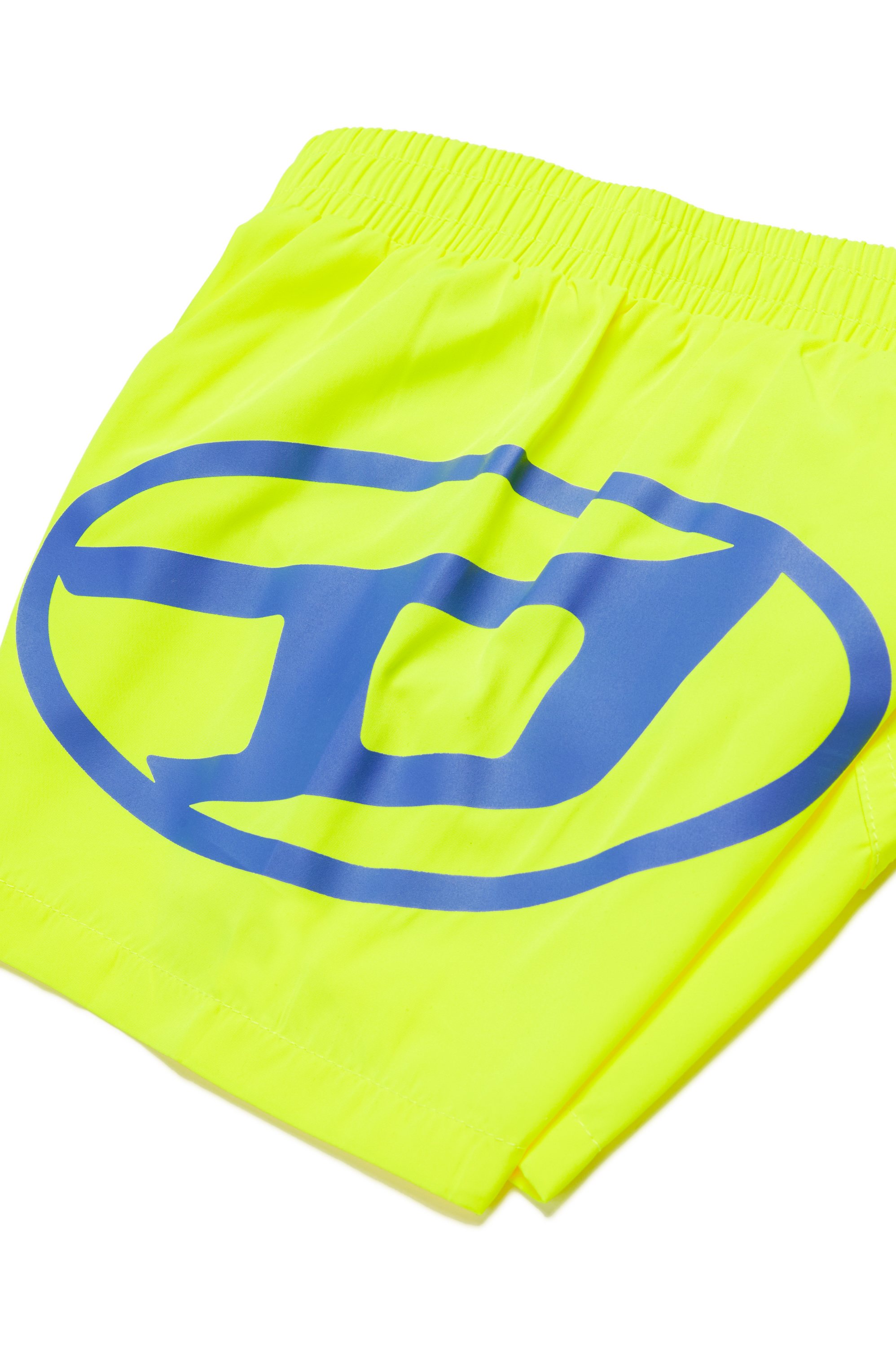 Diesel - MRULB, Man's Swim shorts with Oval D print in Yellow Fluo - 4