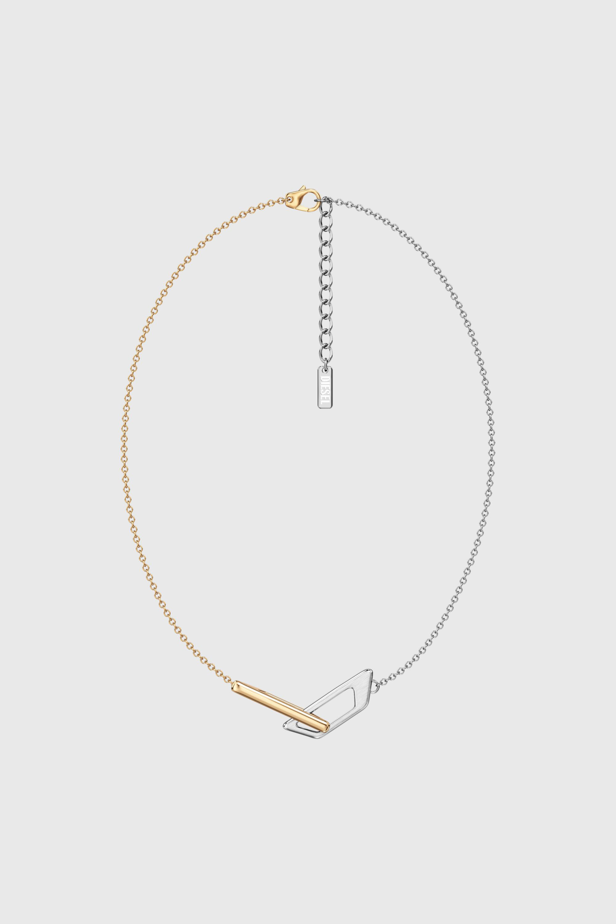 Diesel - DX1687931  JEWELLERY, Unisex's Stainless steel chain necklace in Silver/Gold - 1