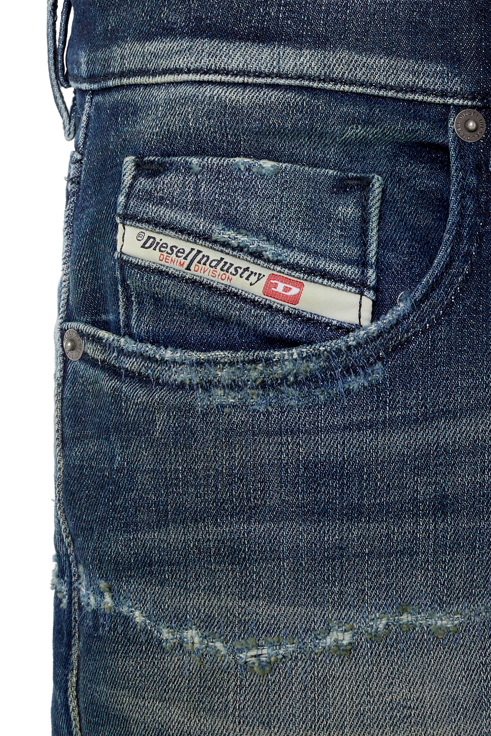 Diesel - 2019 D-Strukt 09F57 Slim Jeans, Dark Blue - Image 3