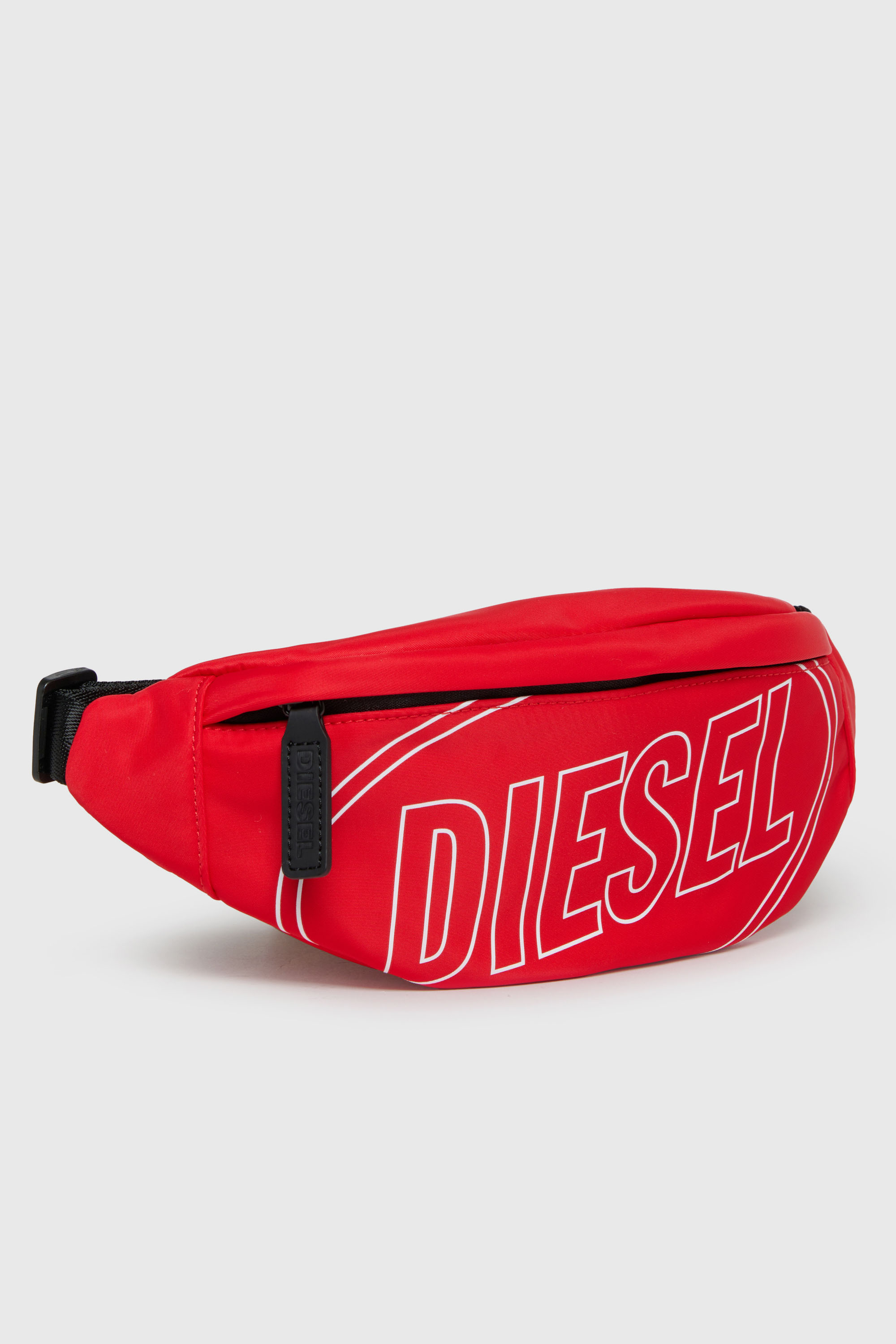 Diesel - WCIRY, Man's WCIRY - Nylon belt bag with logo print in Red - 3