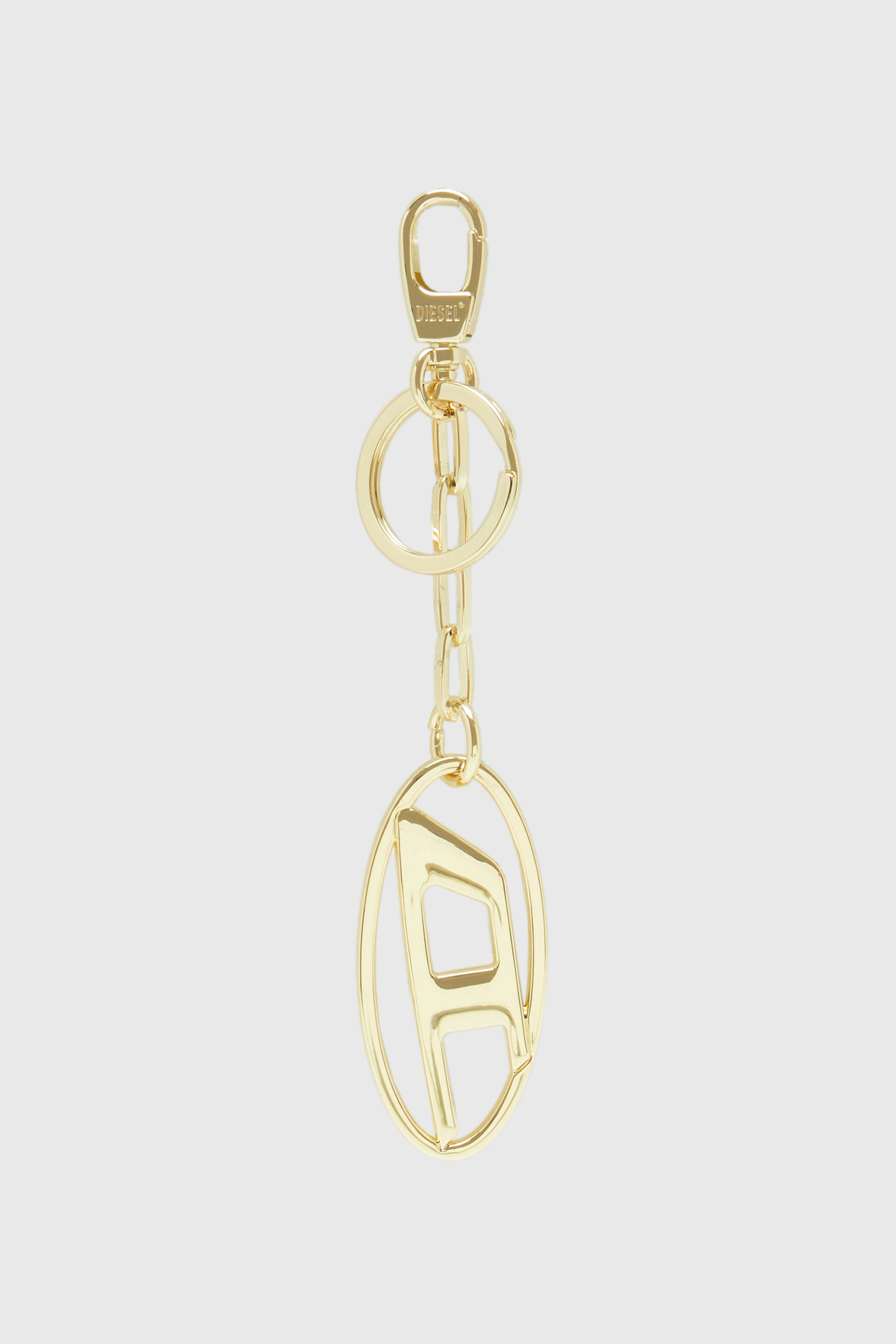 Diesel - HOLY-C, Unisex's Metal keyring with logo plaque in Gold - 1