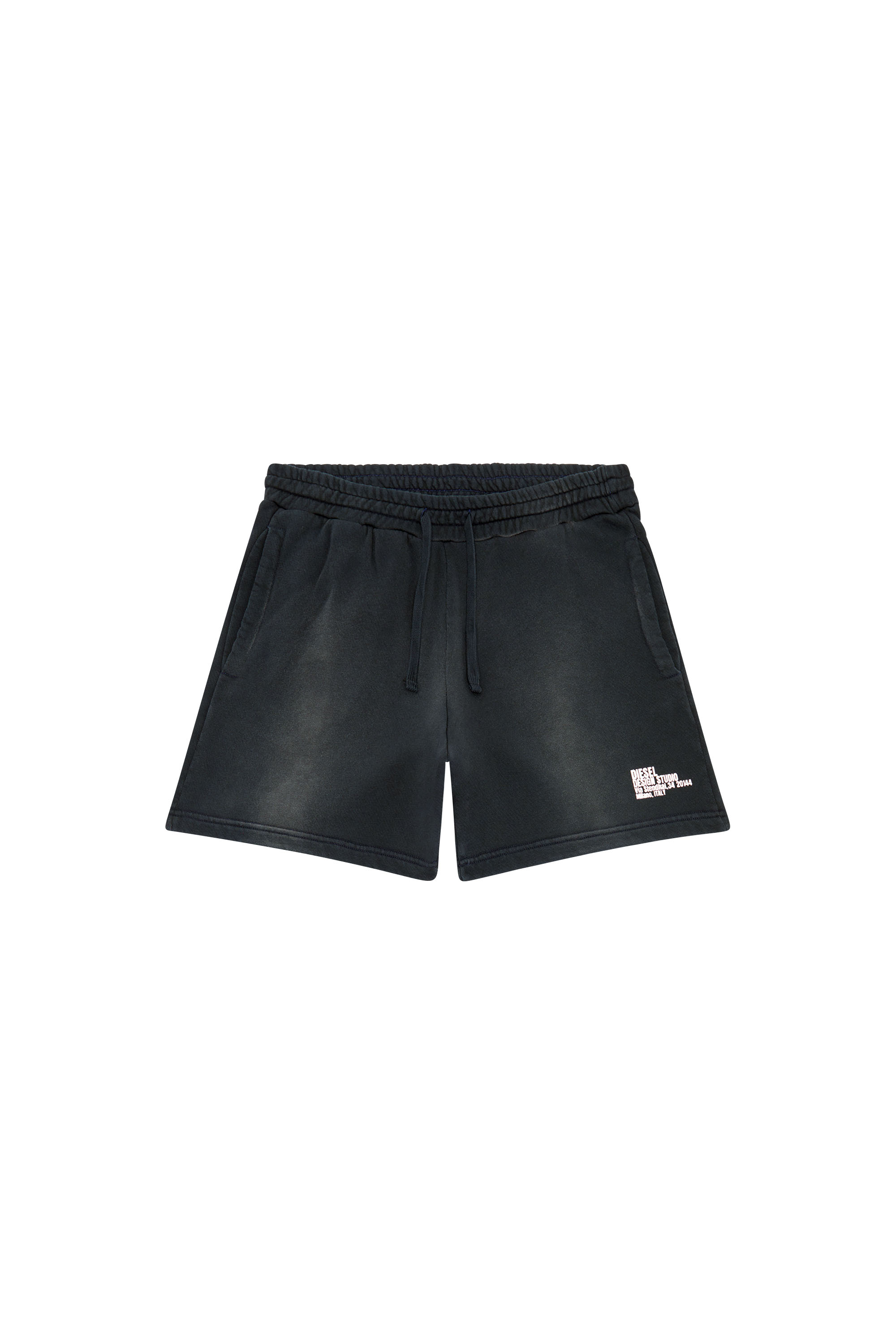 Diesel - P-STELT-N1, Man Sweat shorts with sun-faded effect in Black - Image 4