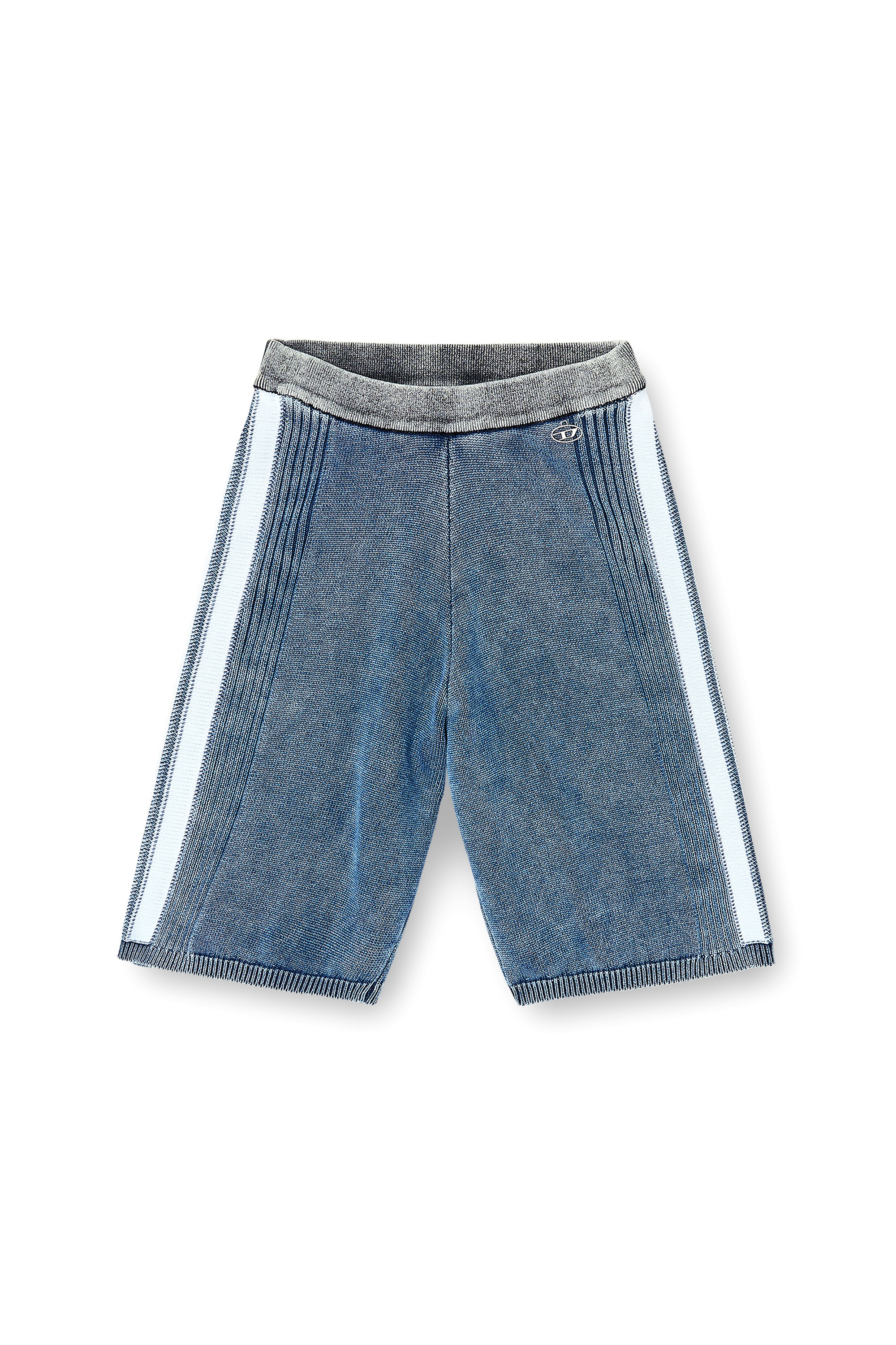 Diesel - M-ESTHER, Woman's Knitted shorts with sporty bands in null - 2