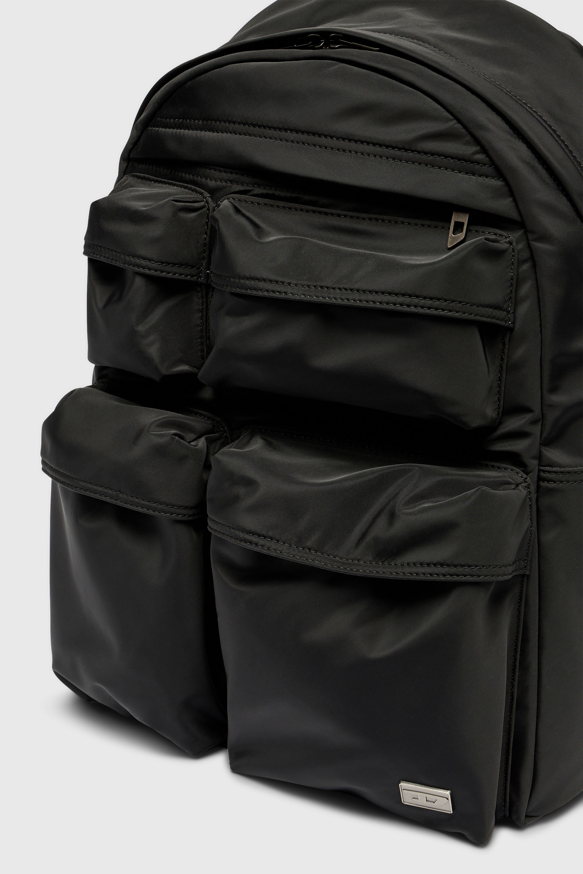 Diesel - MULTI-PKTS BACKPACK X, Unisex's Multi-Pkts-Multipocket backpack in utilitarian shell in Black - 6