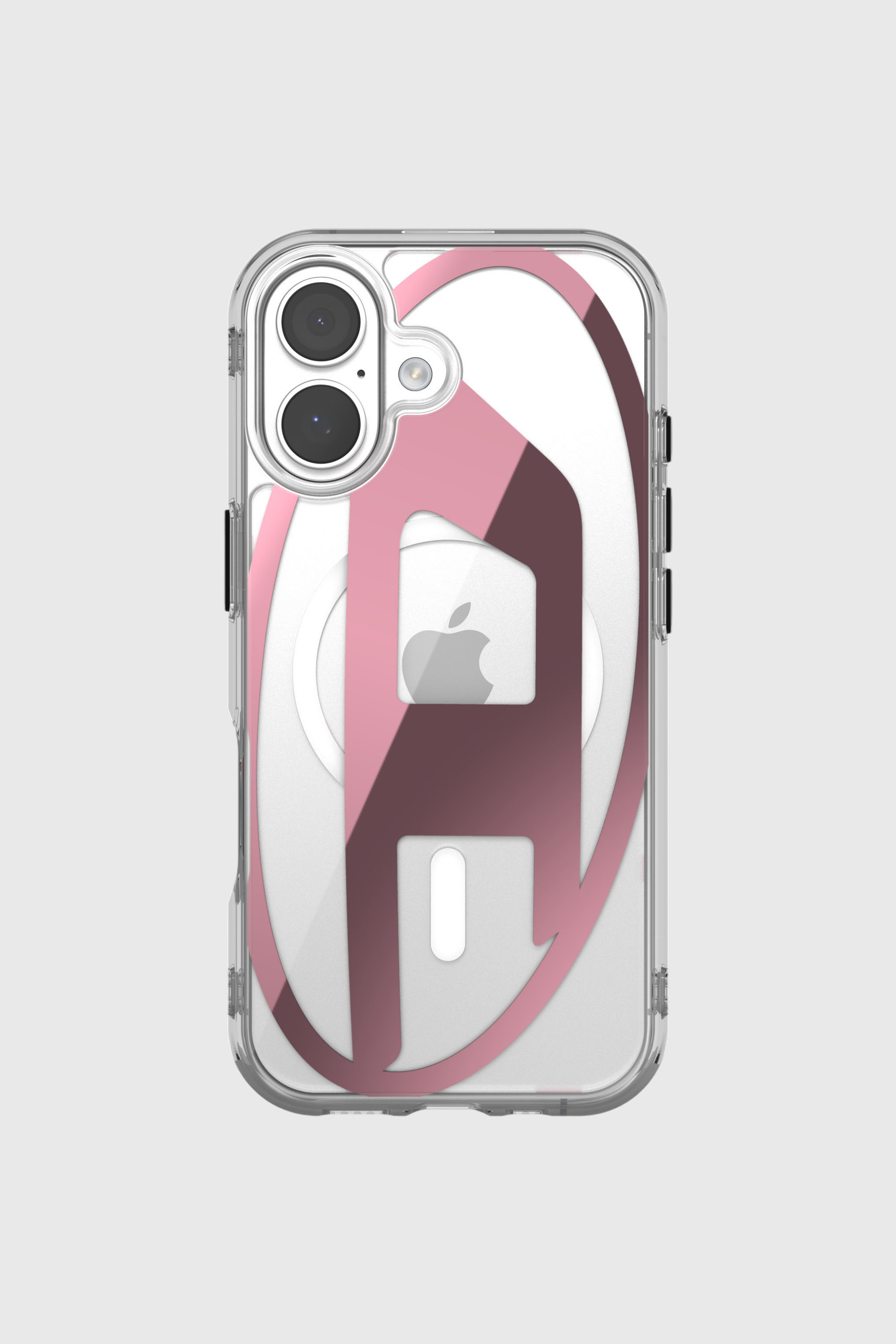 Diesel - 60419 AOP CASE, Unisex's Oval D metallic case with magsafe for iPhone 17 in Pink - 2