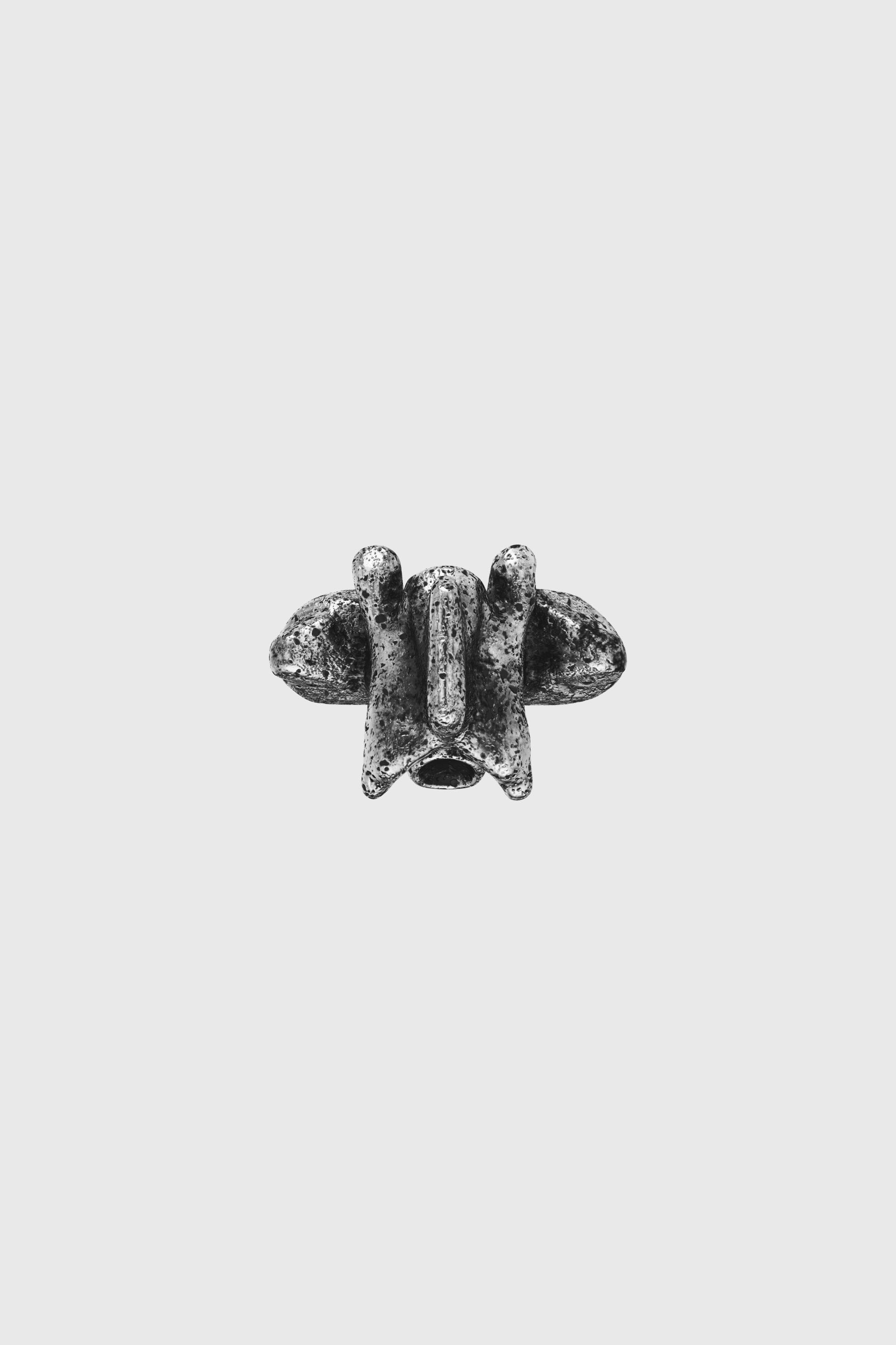 Diesel - DX1708040 JEWELLERY, Unisex's Silver-tone center focal ring in Dark grey - 3