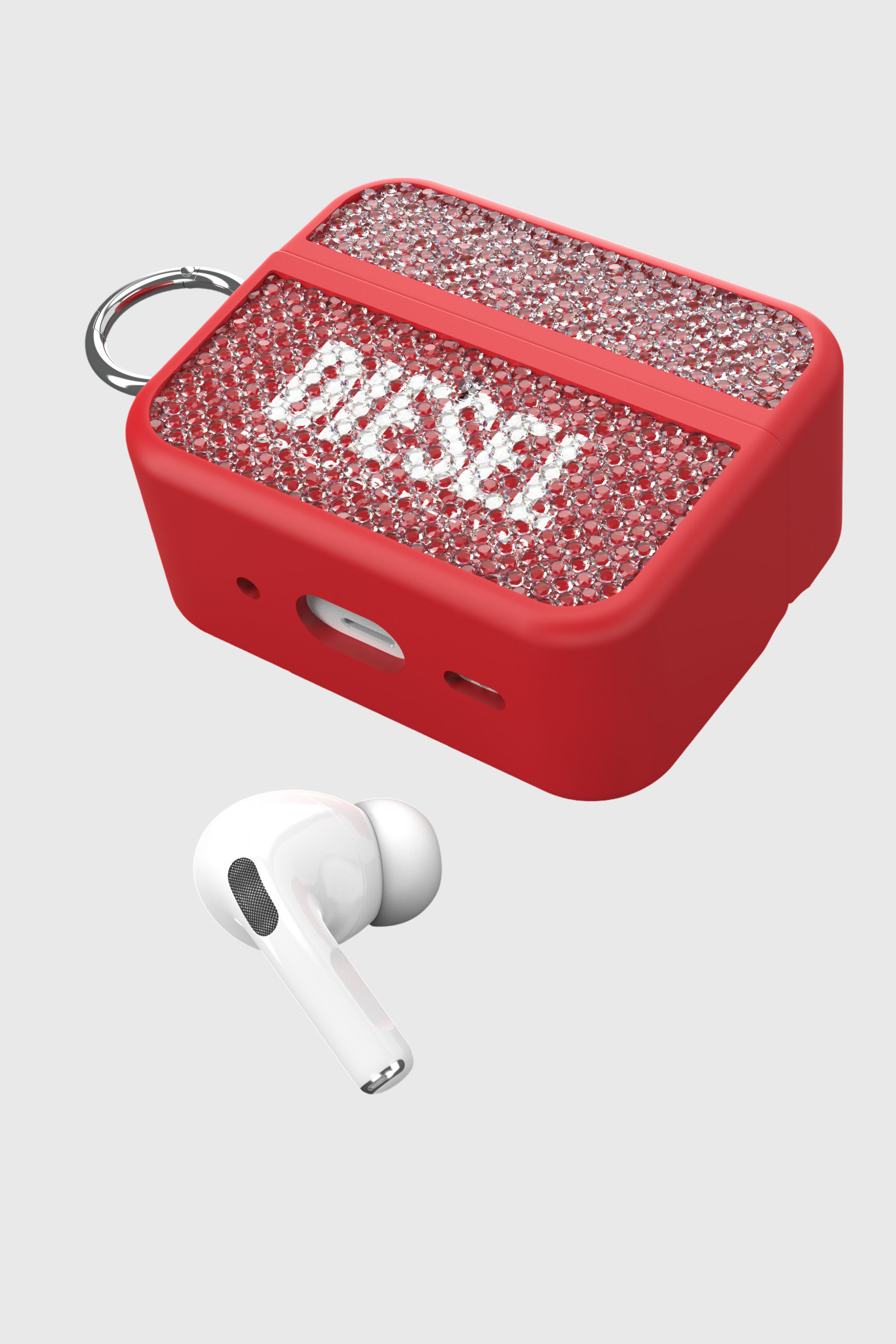 Diesel - 60196 AIRPOD CASE AIRPODS CASE, Unisex's Swarovski Crystal Case for Airpods Pro / Pro 2 in Red - 4