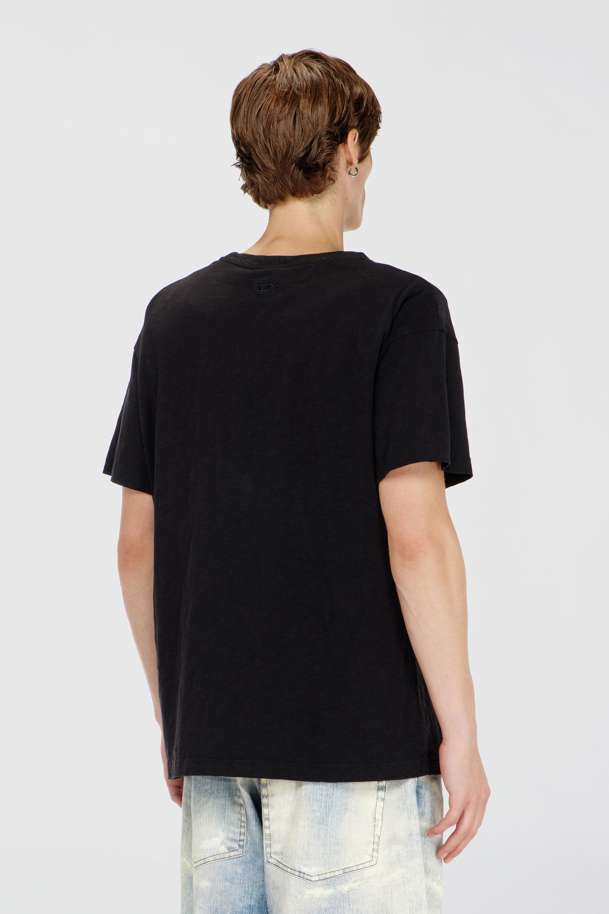 Diesel - T-NORM-AA2, Man's Cotton crew-neck T-shirt with foil print in Black - 4