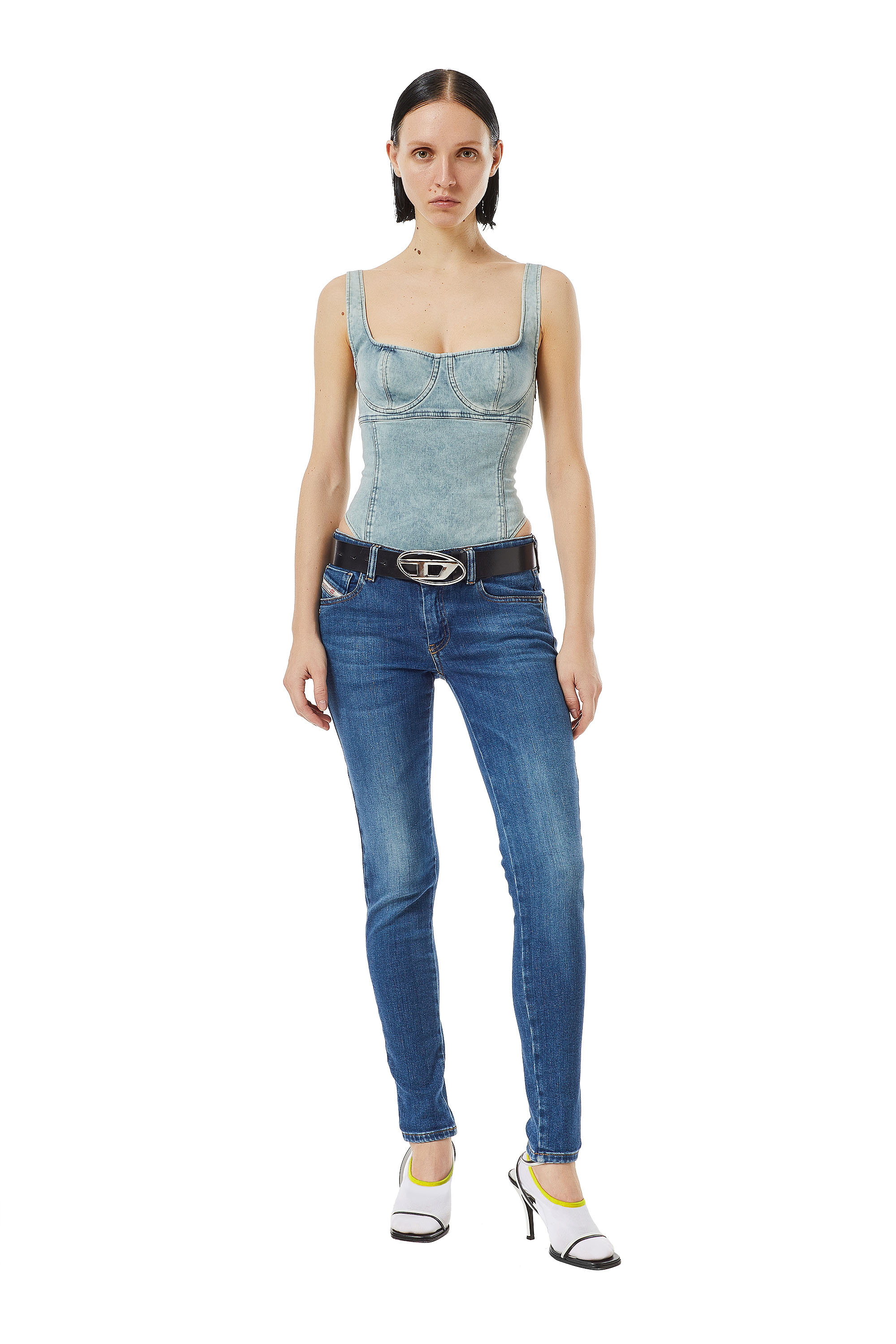 Diesel - Super skinny Jeans 2018 Slandy-Low 09C21, Medium blue - Image 2