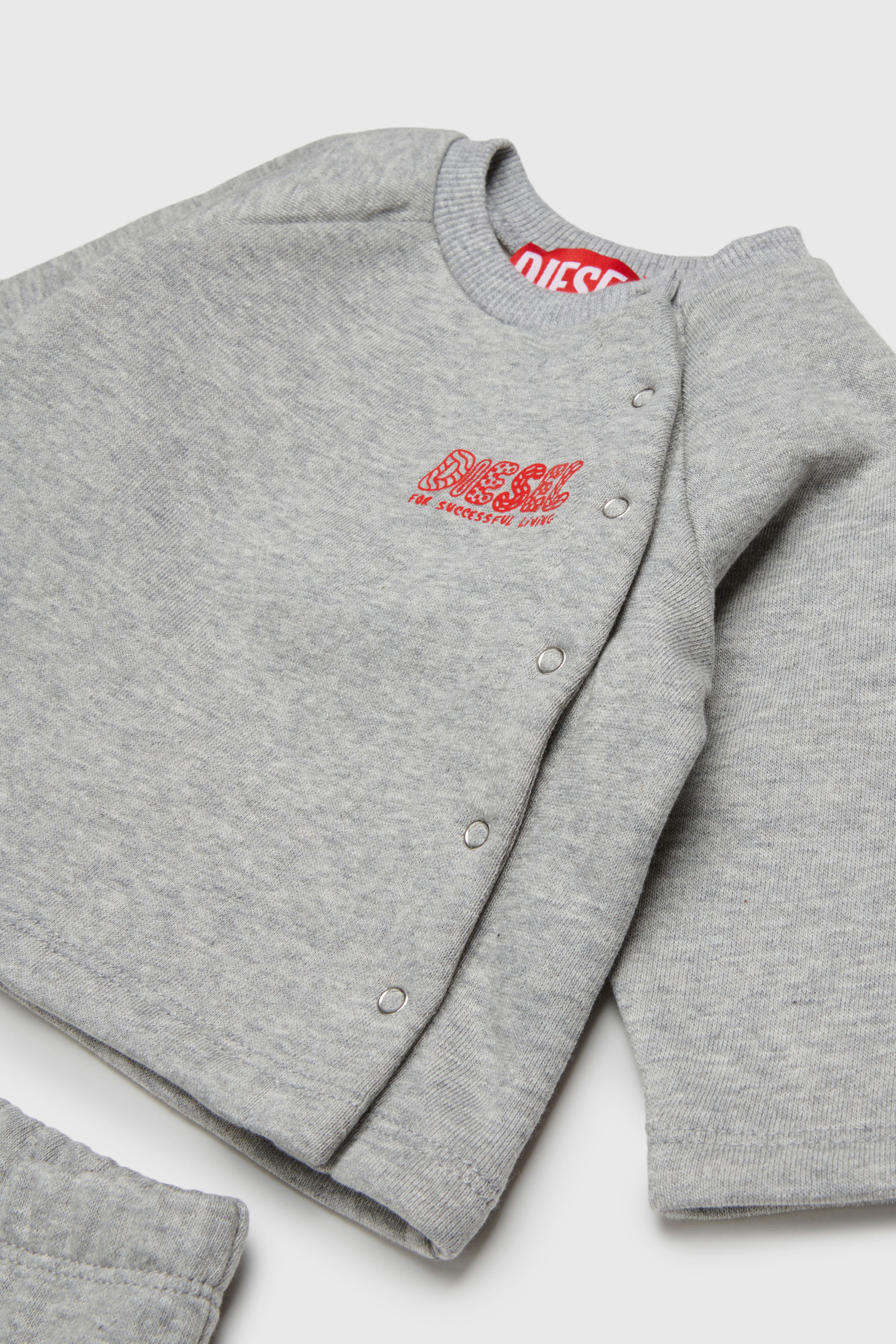 Diesel - SLUPY-SET-NB, Unisex's Newborn clothing set with logo print in Grey - 3