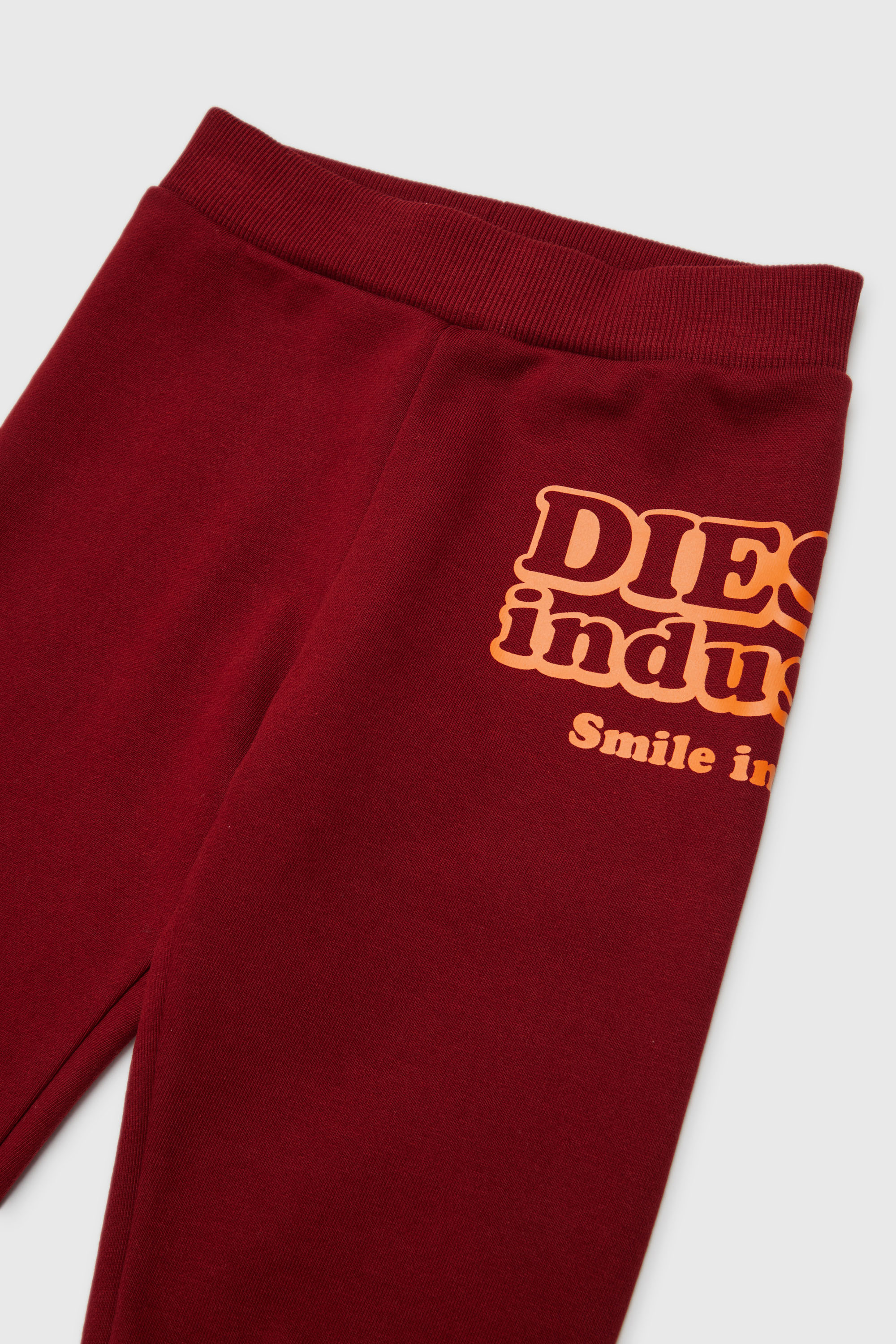 Diesel - PLODIMIB, Man's Cotton sweatpants with Diesel Industry print in Red - 3