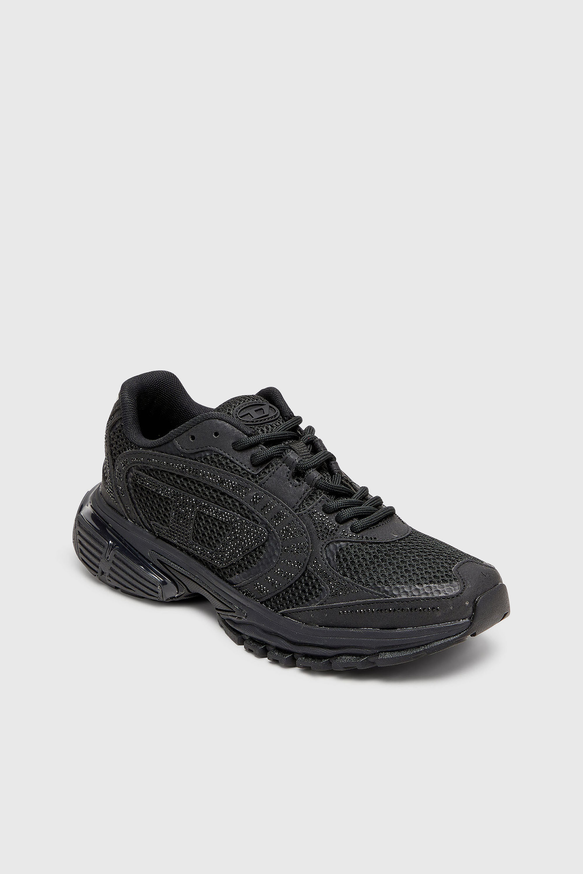 Diesel - S-PRO-V-DENSE LOW W, Woman's S-Pro-V-Dense - Mesh sneakers with crystals in Black - 6