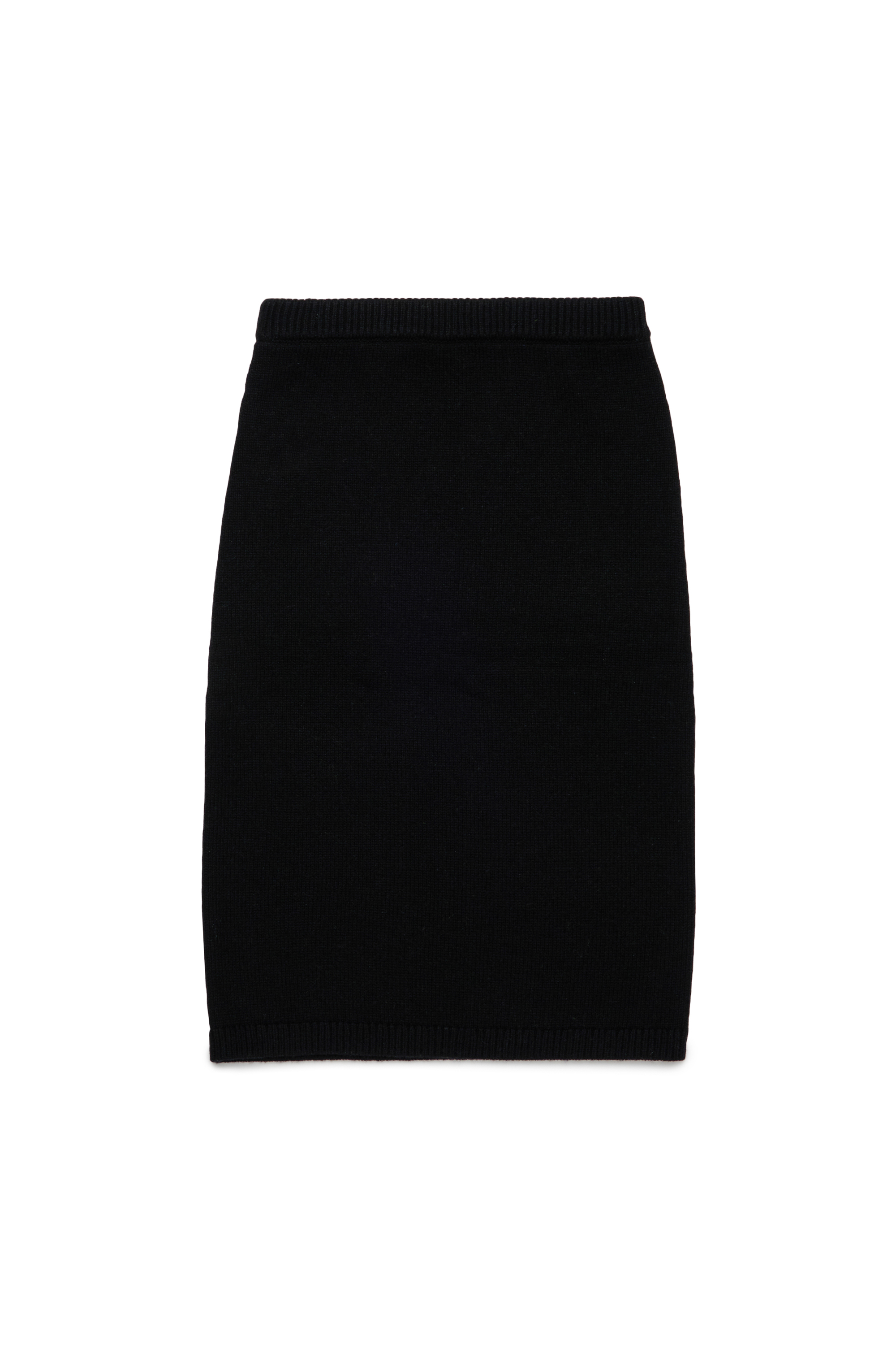 Diesel - GISELLE, Woman's Skirt in wool blend with elastic waist in Black - 2