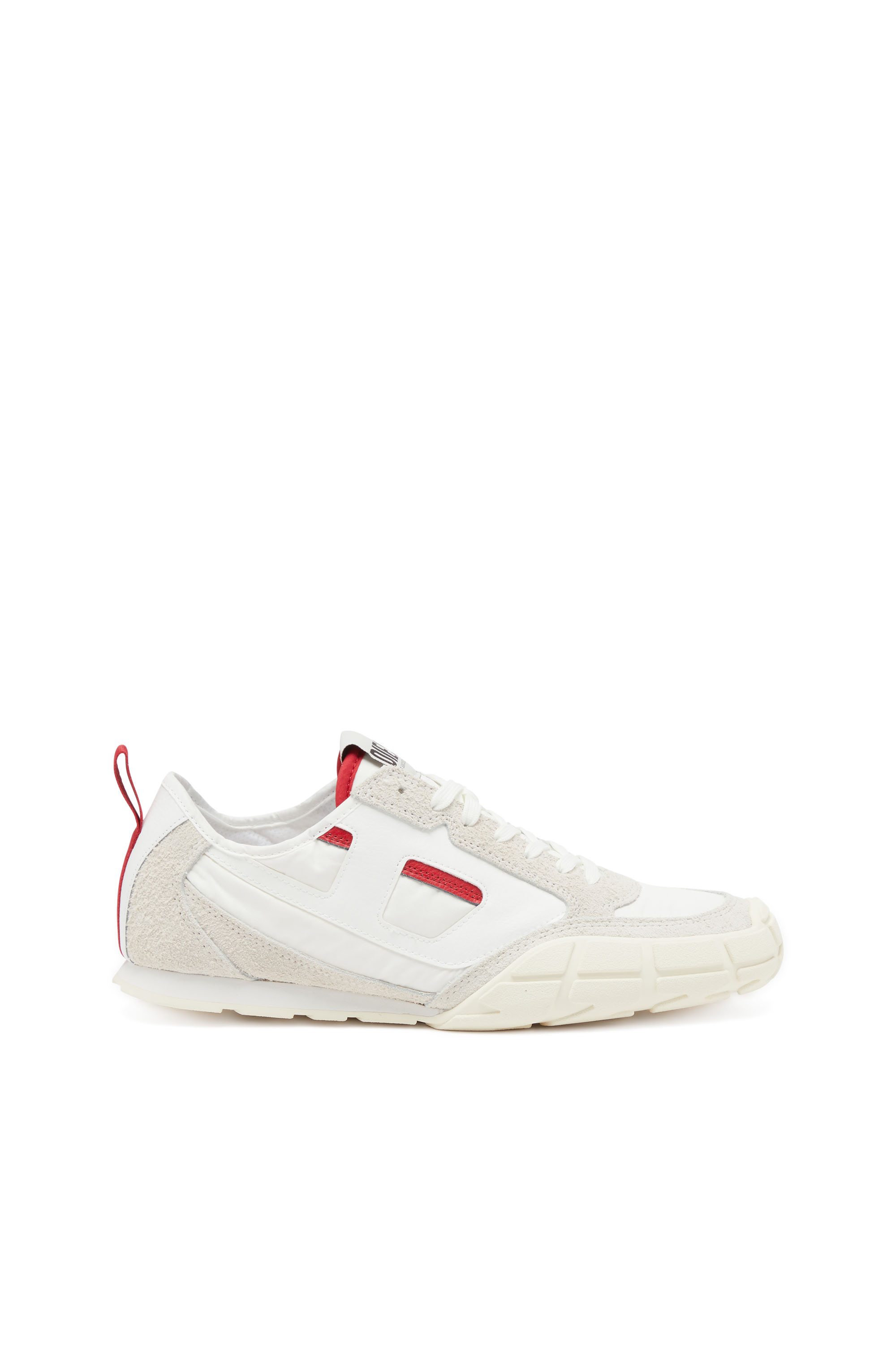 Diesel - S-PAGODHA LOW, Man's S-Pagodha-Sneakers in leather, suede and ripstop in White/Red - 1