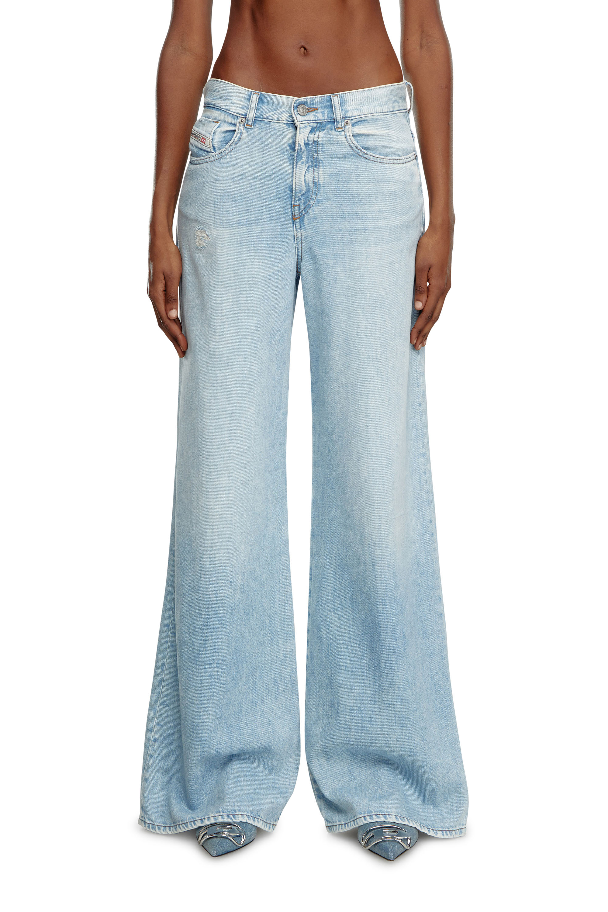 Diesel - Woman's Bootcut and Flare Jeans 1978 D-Akemi 068MQ, Light Blue - 1