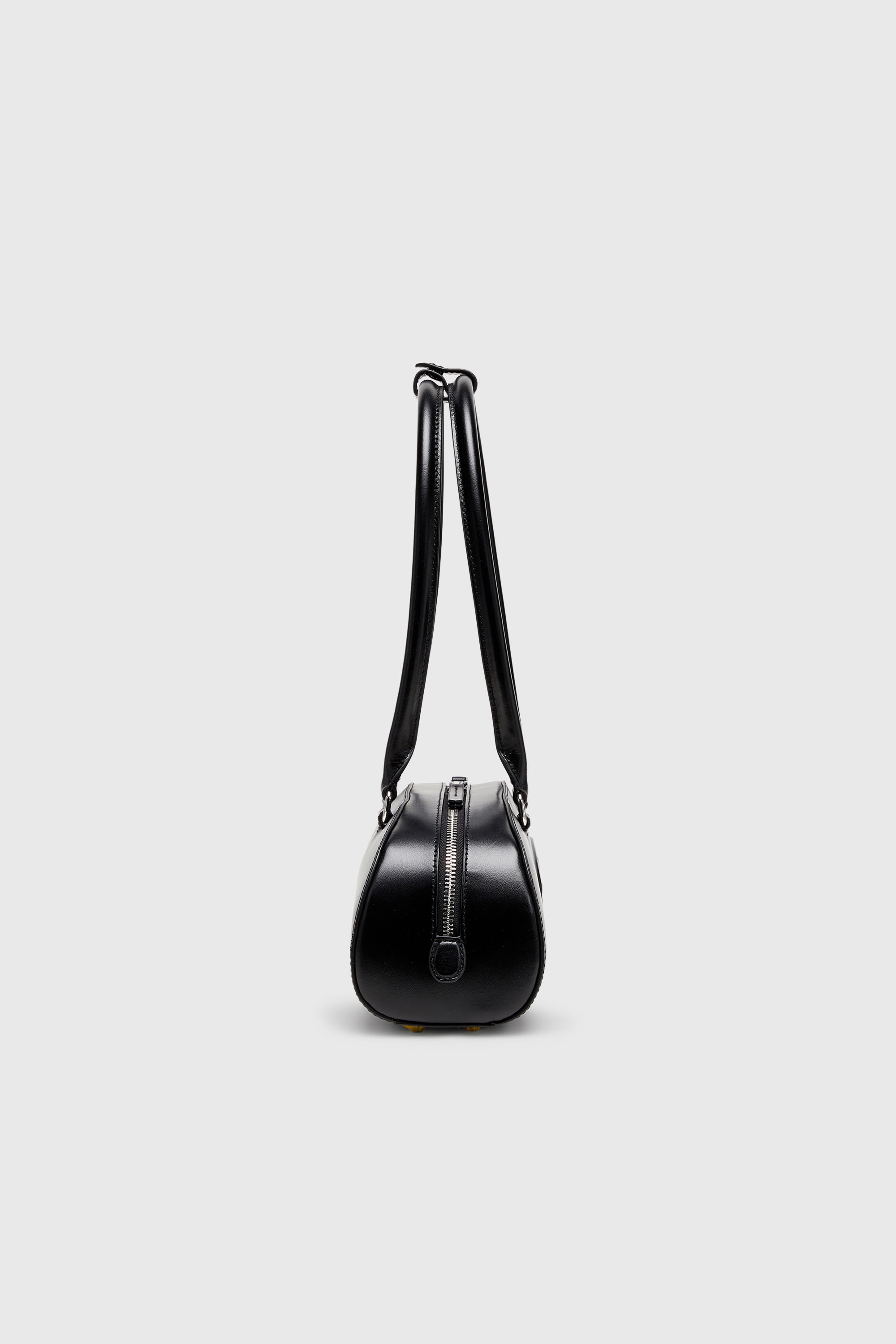 Diesel - 1DR DOME SHOULDER EW, Woman's 1DR Dome - Elongated bowling bag in leather in Black - 4