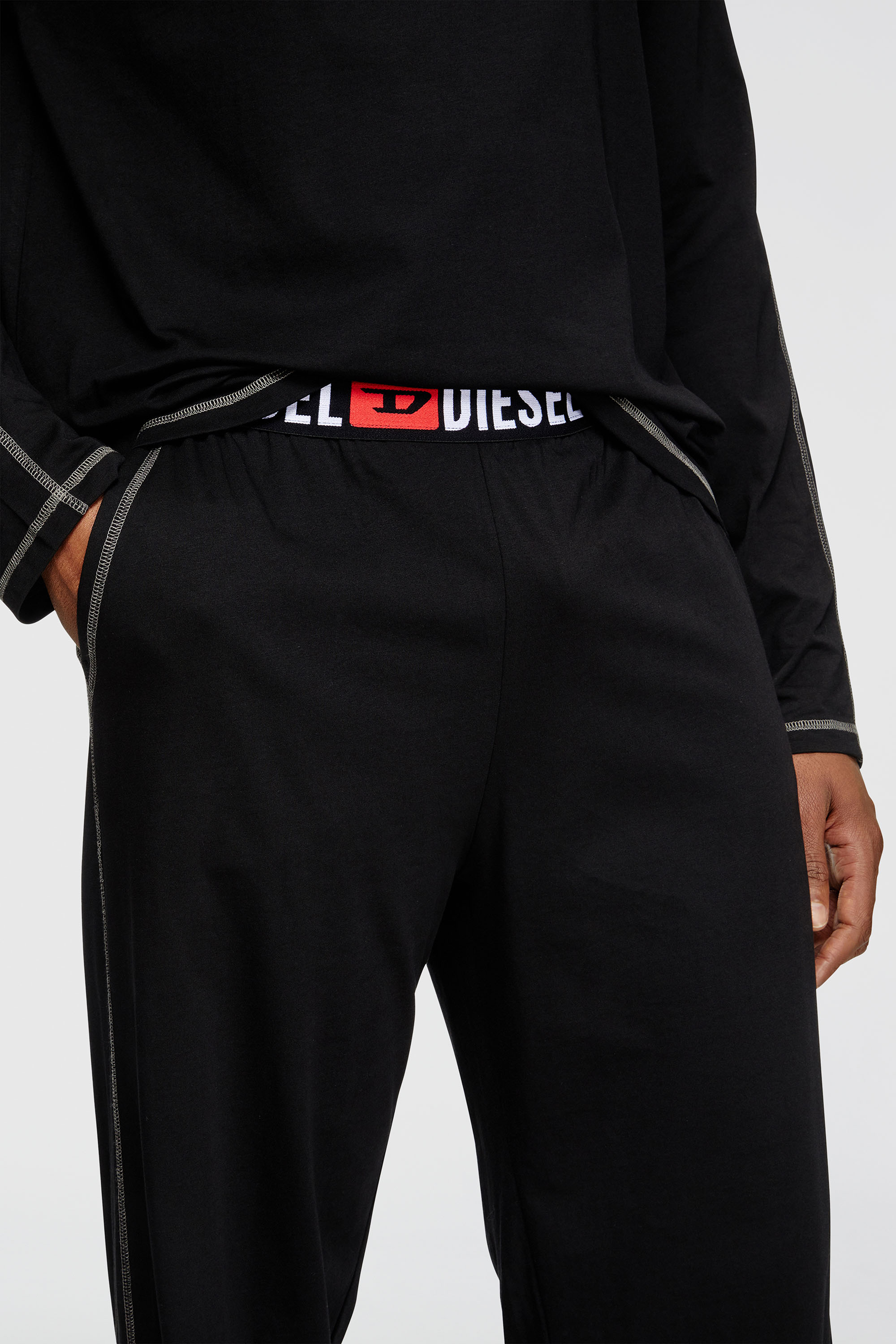 Diesel - SET-NOLAN-D-CORE, Man's Pyjamas in cotton jersey in Black - 4