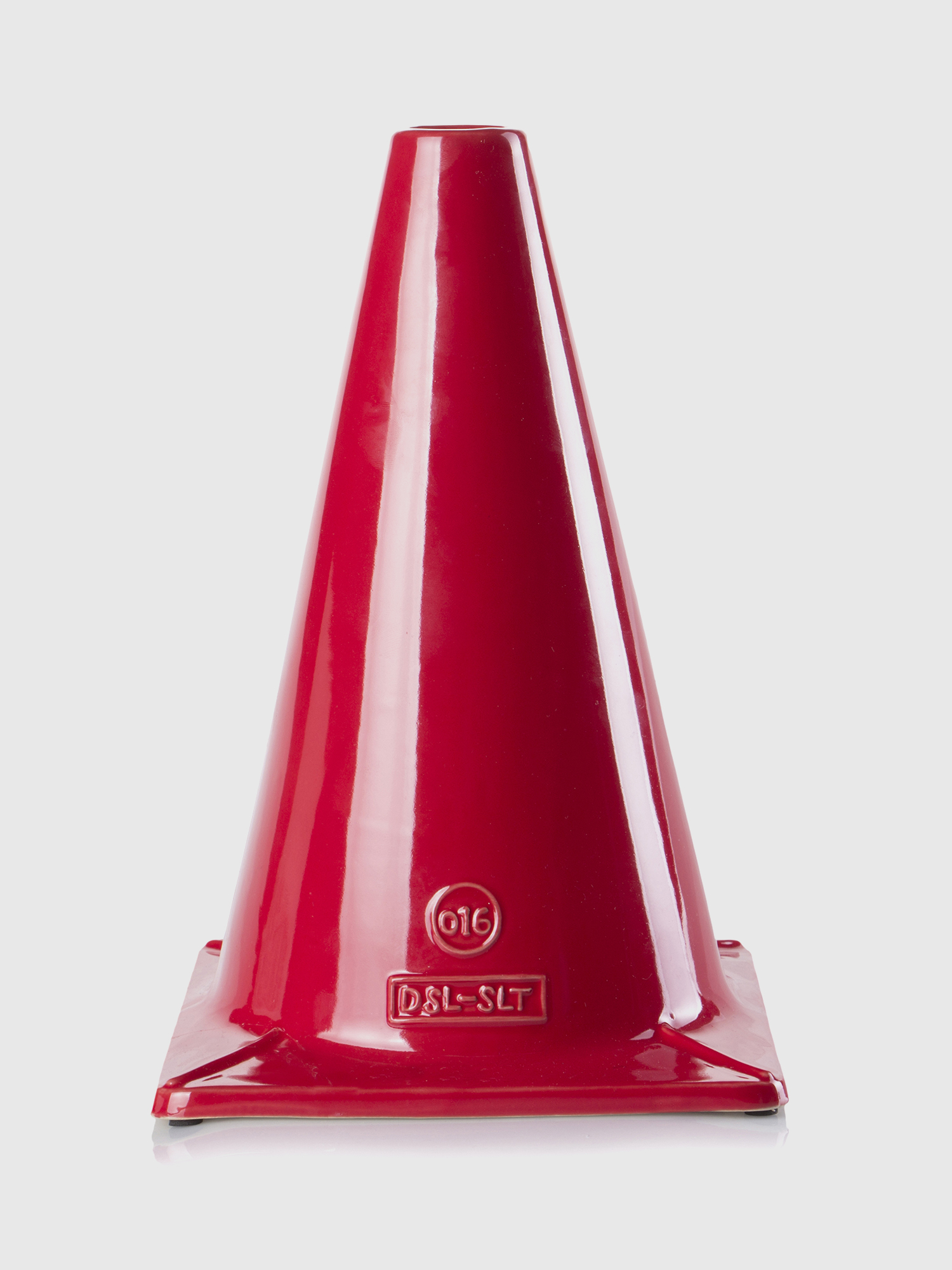 Diesel - 11055 WORK IS OVER, Unisex's Red stoneware vase cone in Fire Red - 1