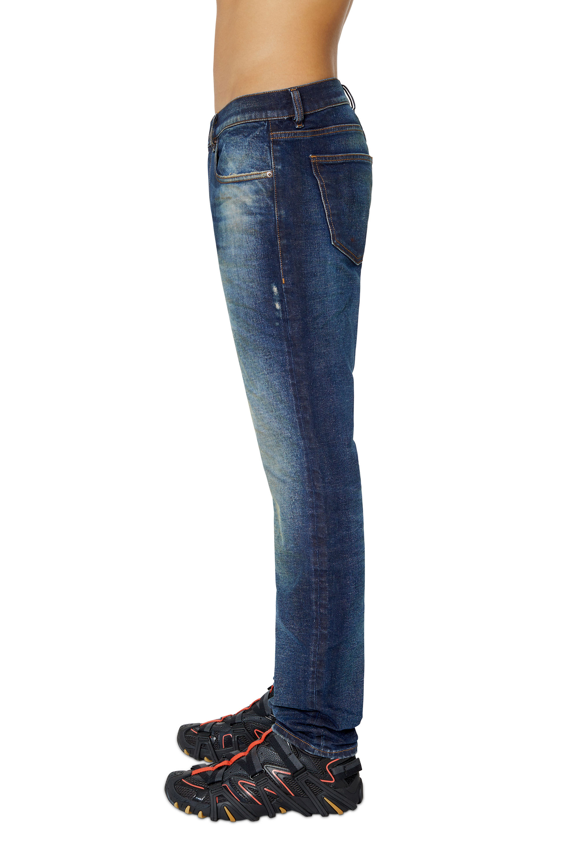 Diesel - 2019 D-Strukt 09E64 Slim Jeans, Dark Blue - Image 5