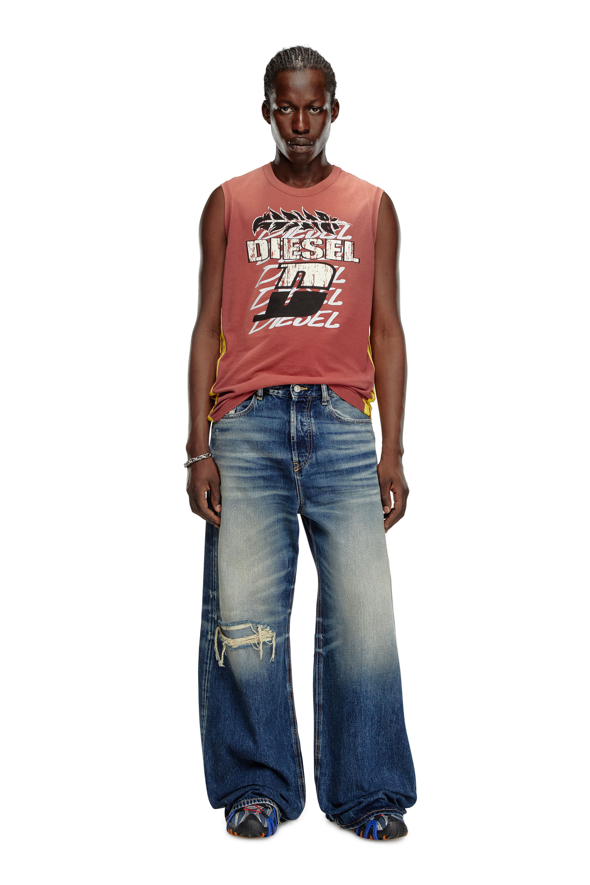 Diesel - Man's Relaxed Jeans D-Rise 09J95, Dark Blue - 1