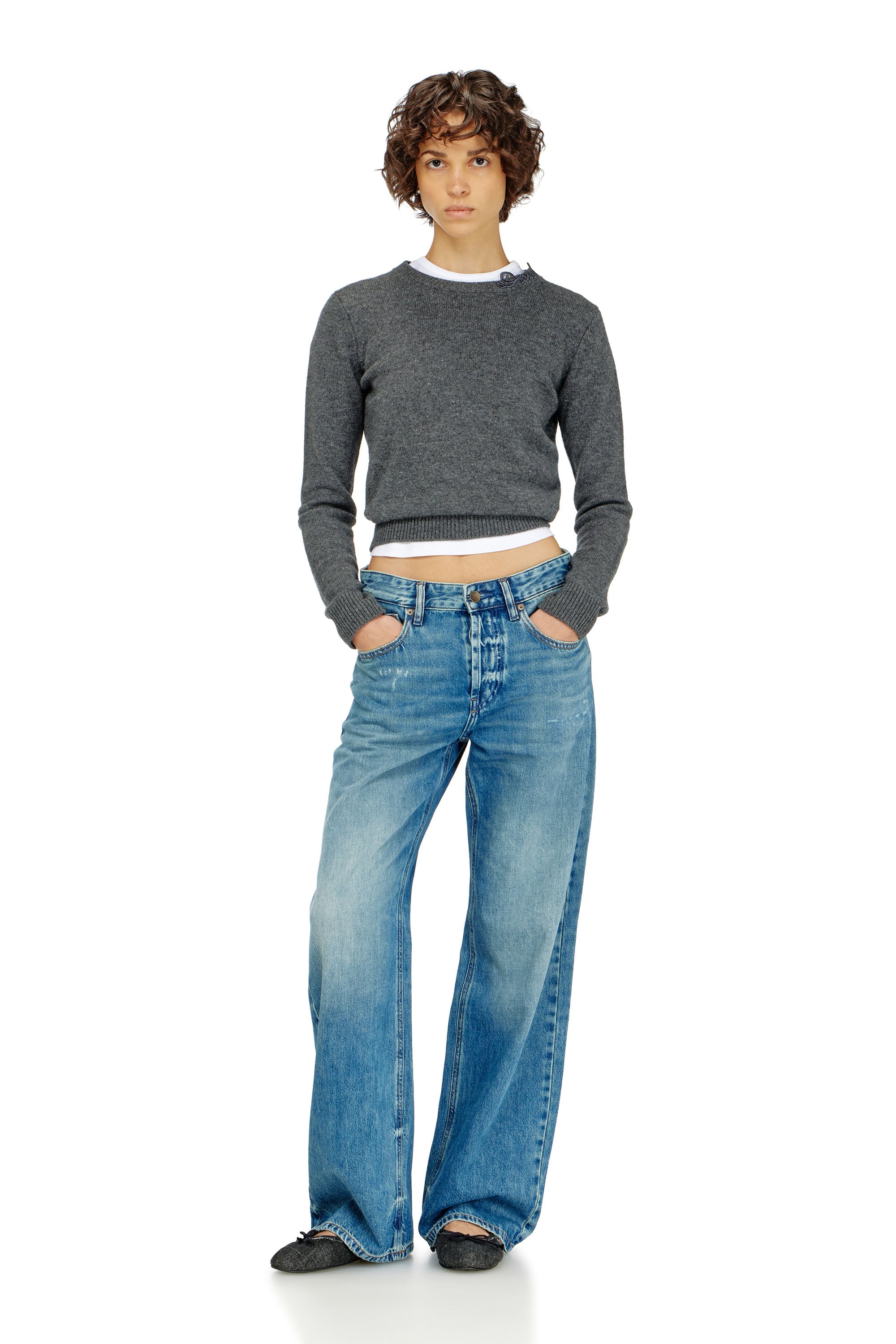 Diesel - Woman's Relaxed Jeans 1990 D-Waigee 0TJDI, Medium blue - 1