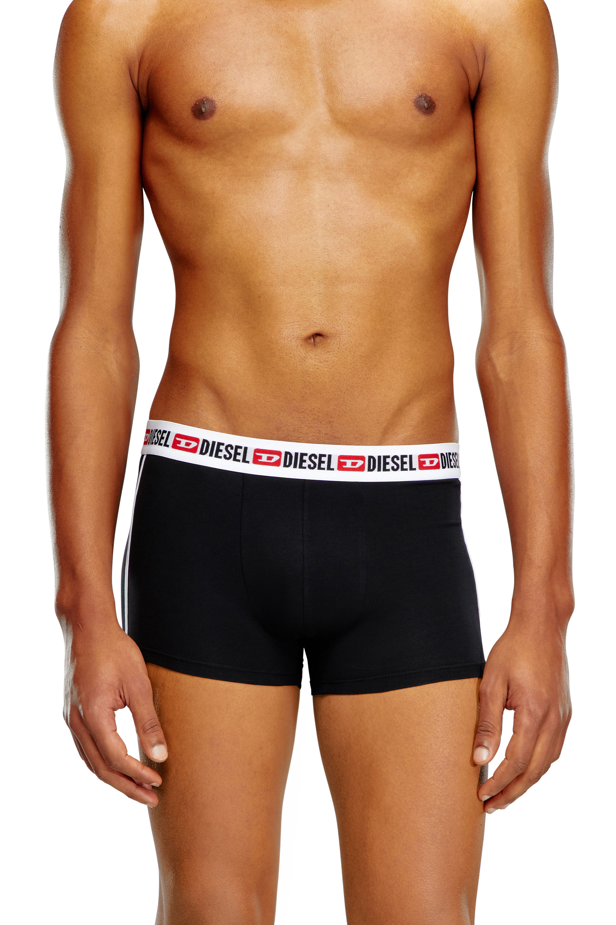 Diesel - UMBX-SHAWNTWOPACK BOXERS, Man Two-pack boxer briefs with side band in Black - Image 2