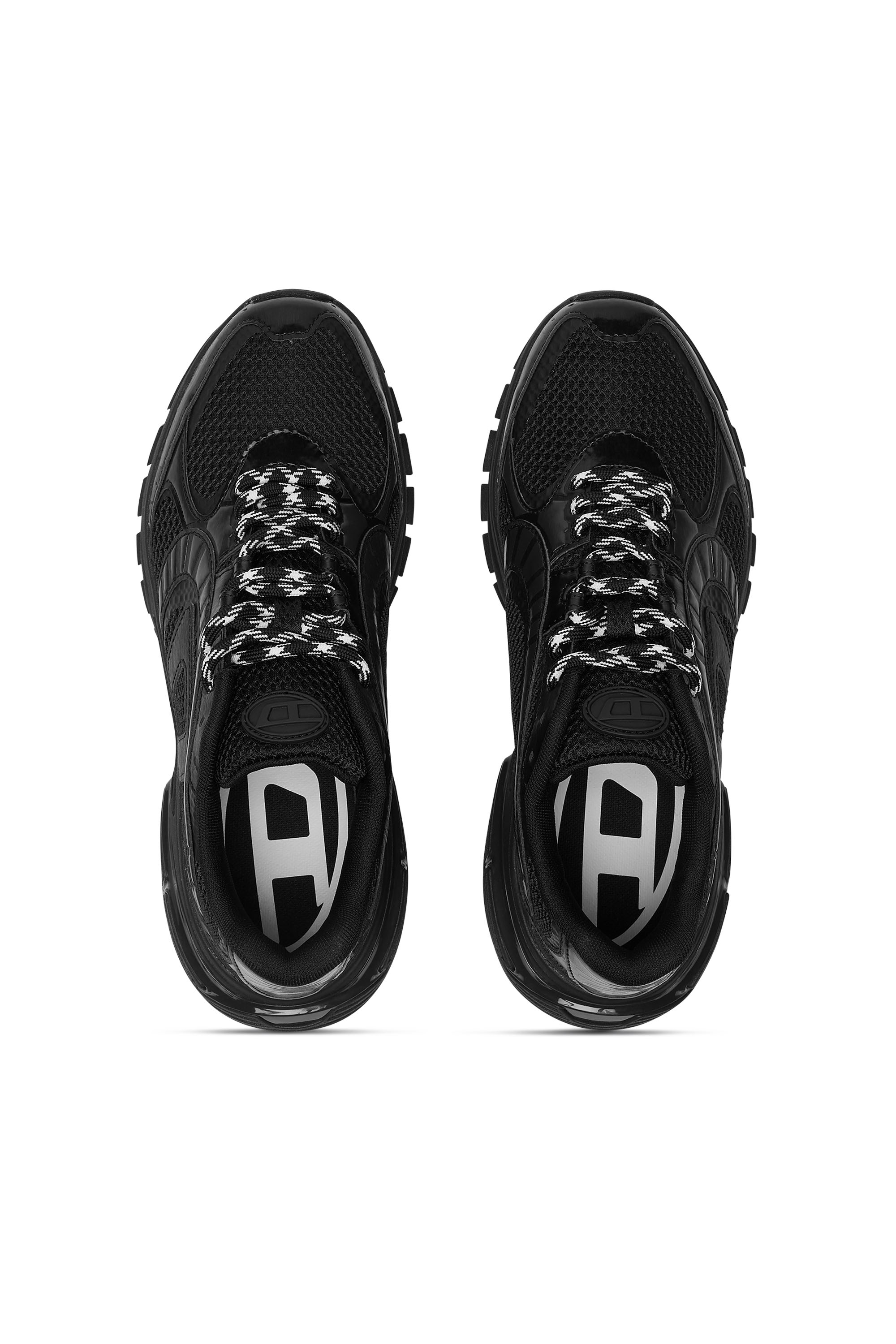 Diesel - S-PRO-V-DENSE LOW W, Woman's S-Pro-V-Dense-Monochrome mesh sneakers with Oval D logo in Black - 5