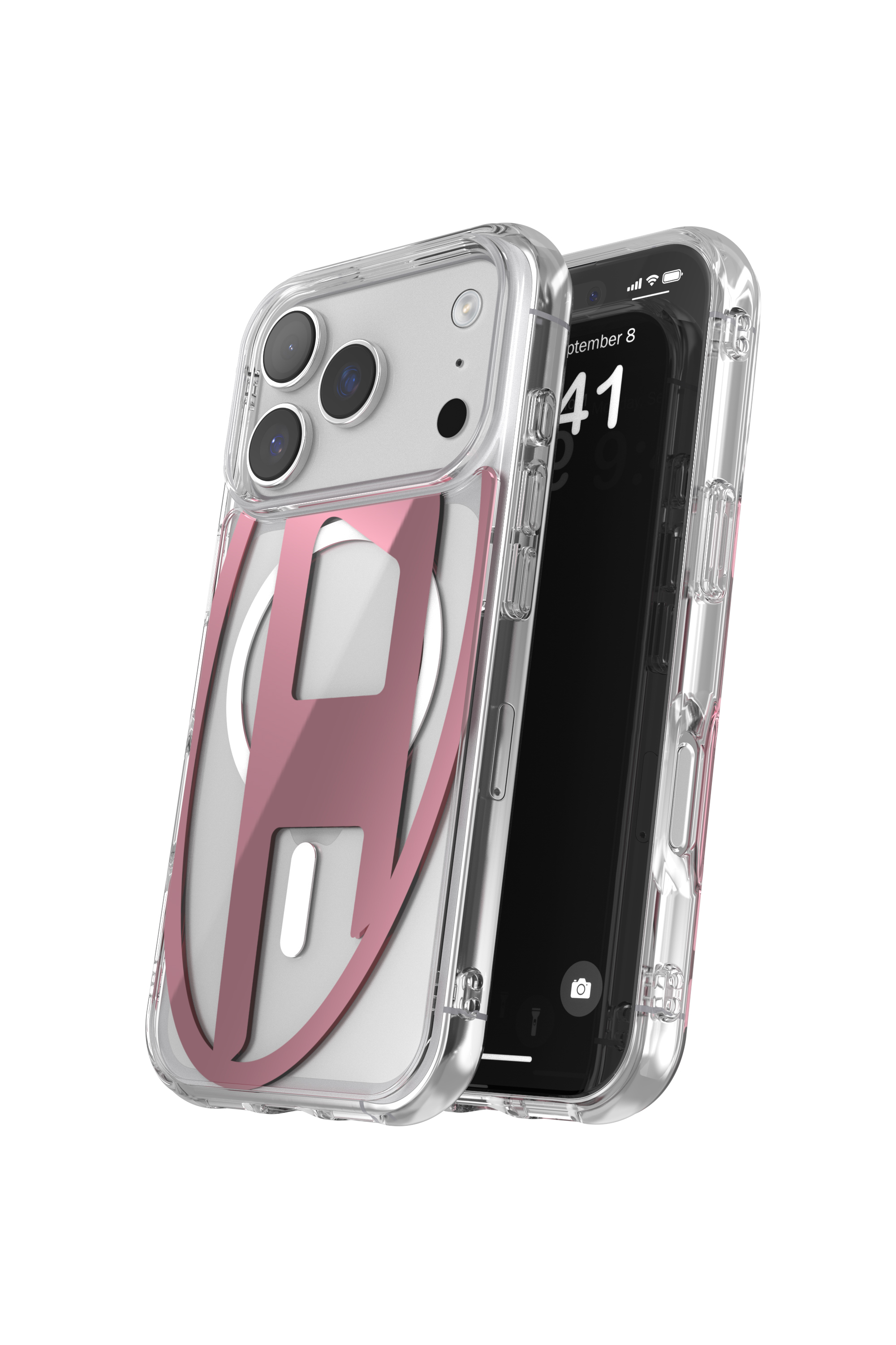 Diesel - 60421 AOP CASE, Unisex's Oval D metallic case with magsafe for iPhone 17 Pro in Pink - 3