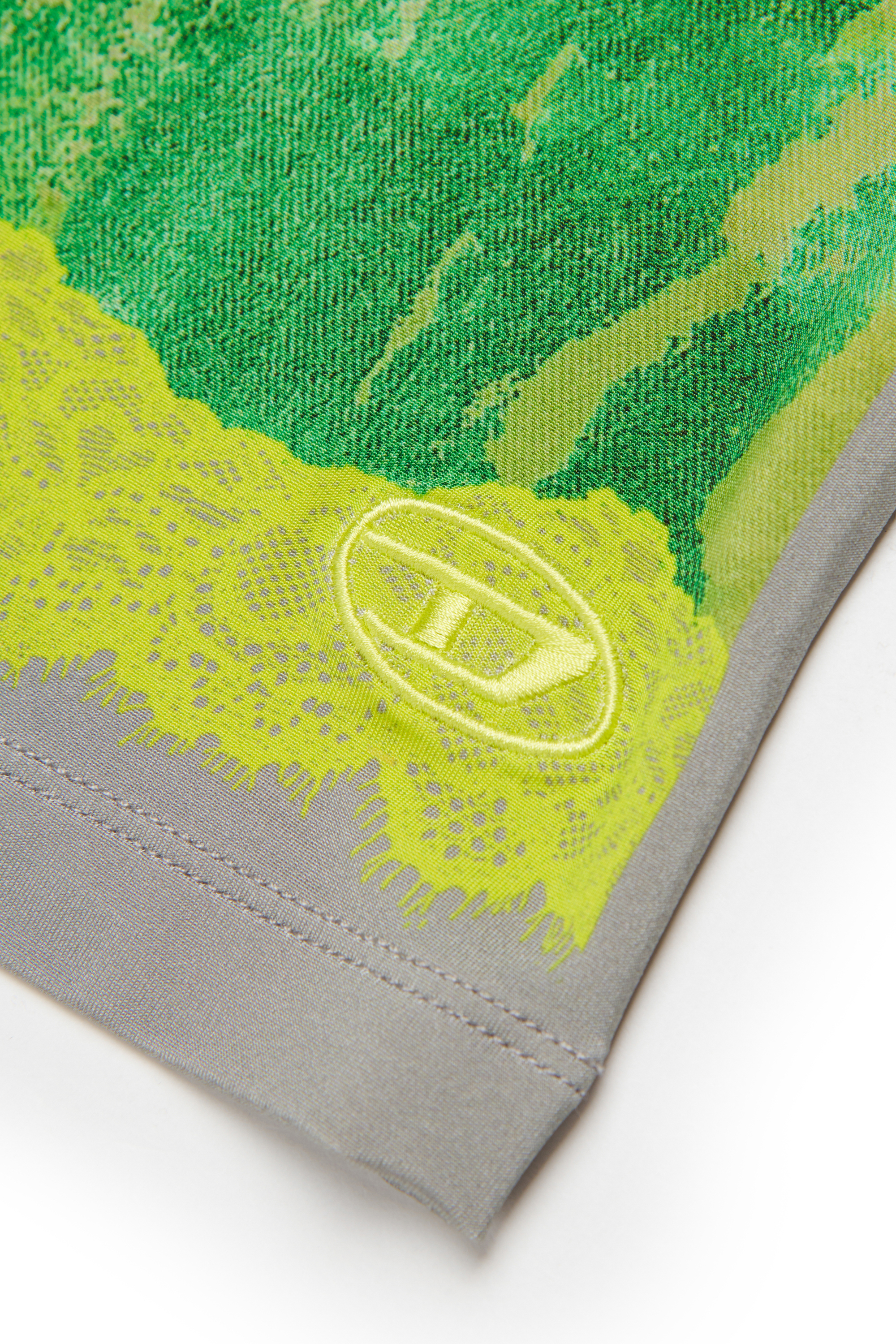 Diesel - TIPIZ, Woman's T-shirt with lace effect print in Grey/Green - 4