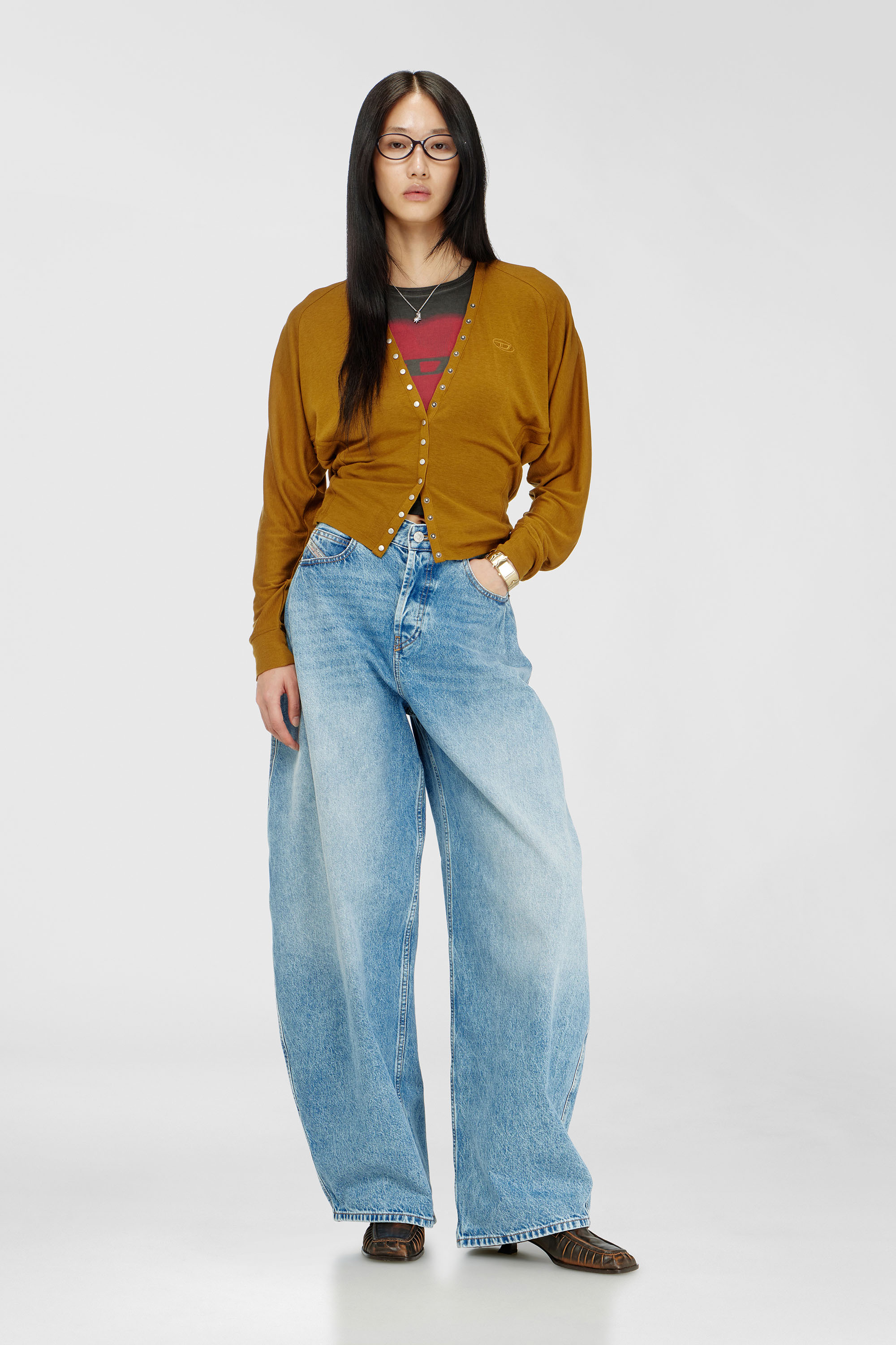Diesel - Woman's Relaxed Jeans 1987 D-Khelz 09I29, Light Blue - 2