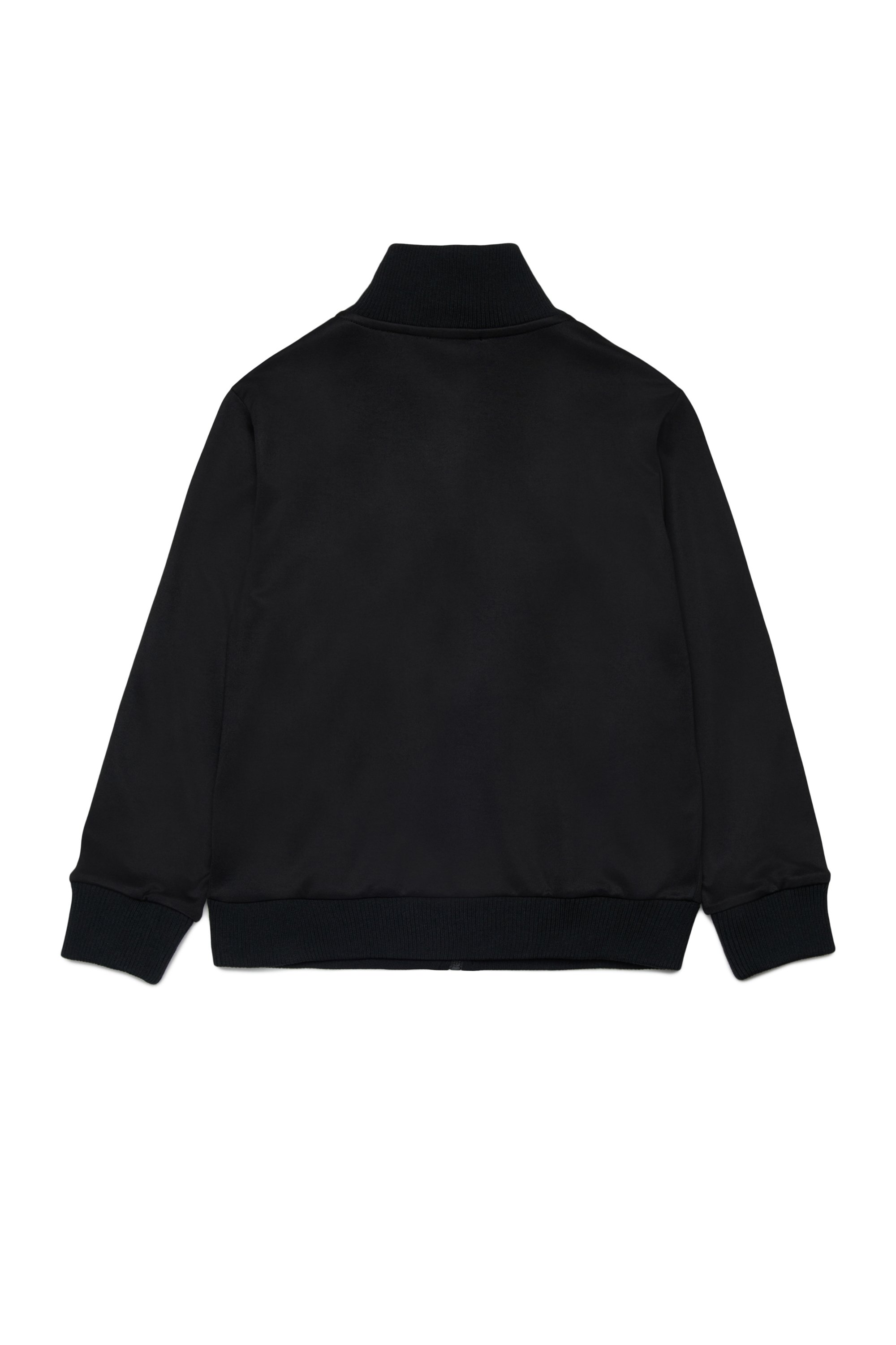 Diesel - SACARON, Man's Sweatshirt with zip and logo detail in Black - 2