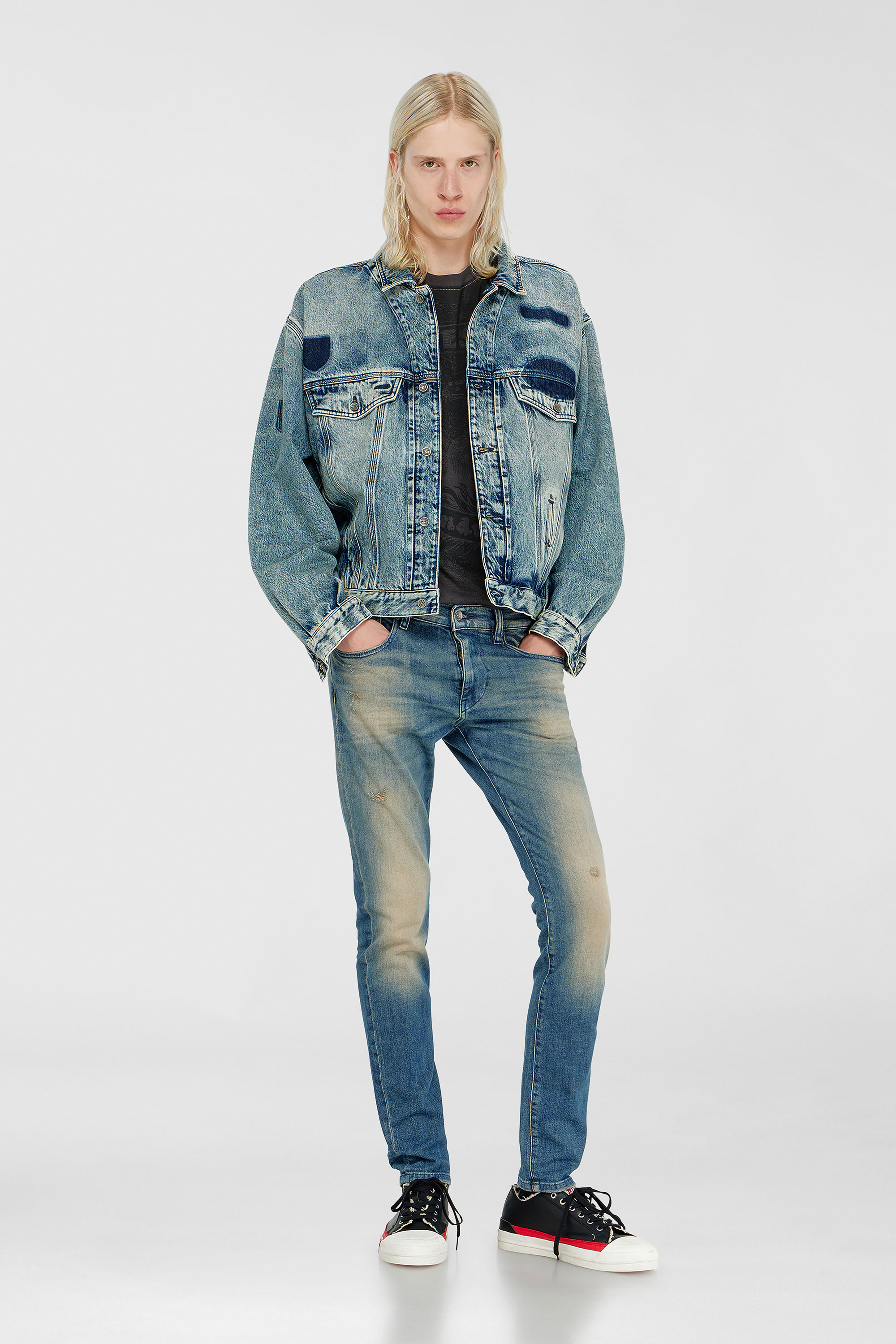 Diesel - Man's Slim Jeans 2019 D-Strukt 0KBBW, Medium blue - 1