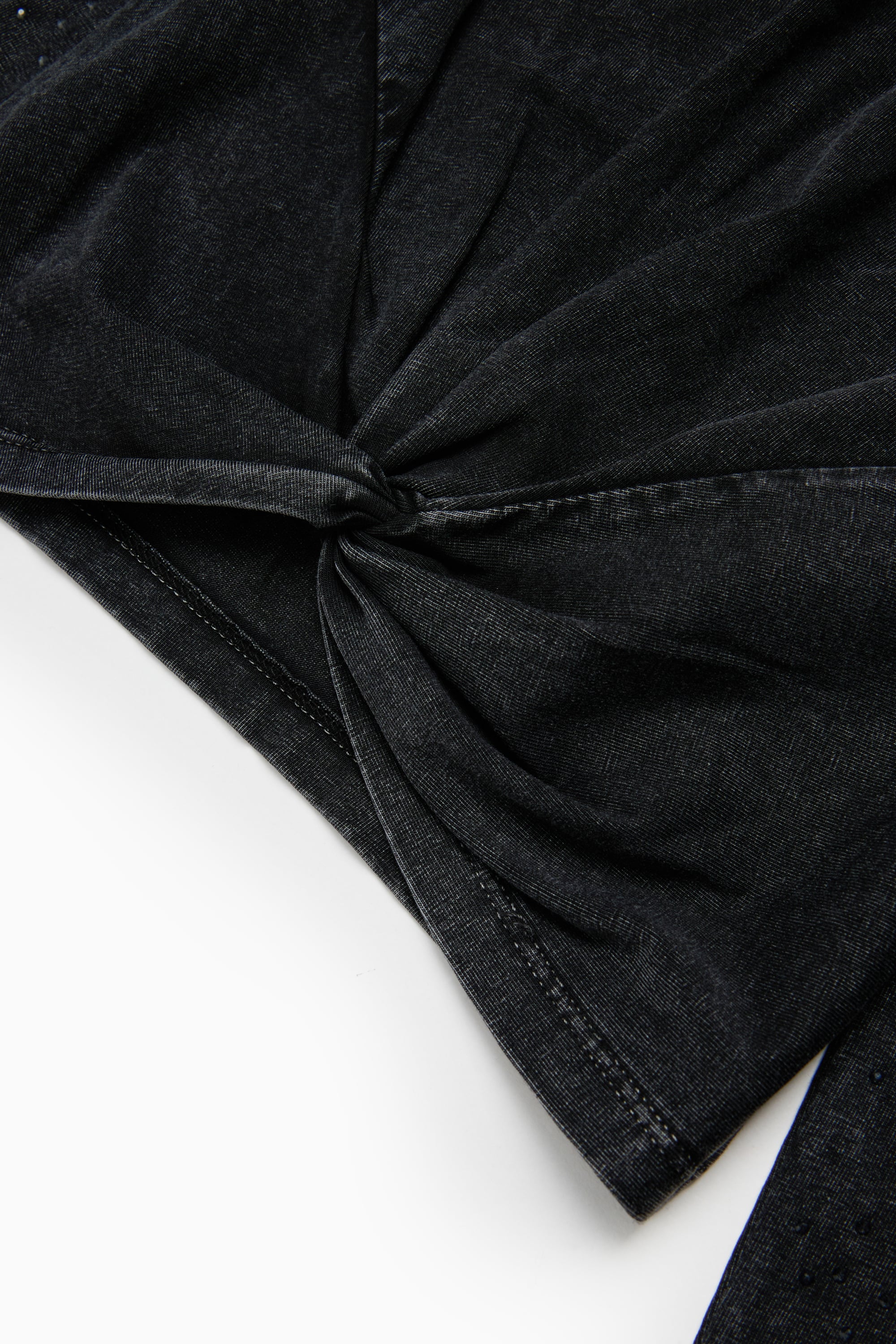 Diesel - TKNOT, Woman's Twist-hem top with rhinestones in Black - 4