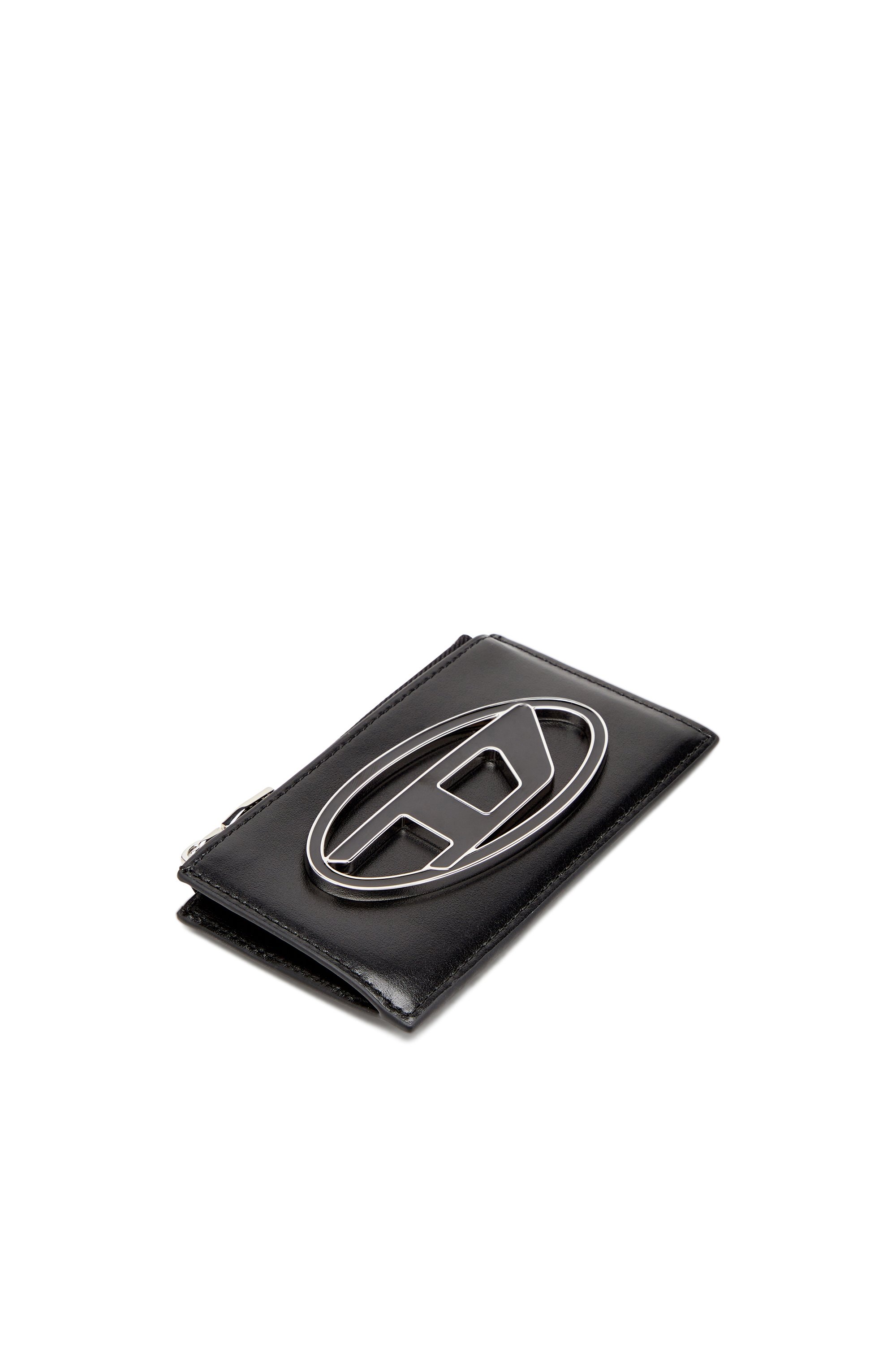 Diesel - 1DR CARD HOLDER III, Woman's Flat card holder in nappa leather in Black - 4