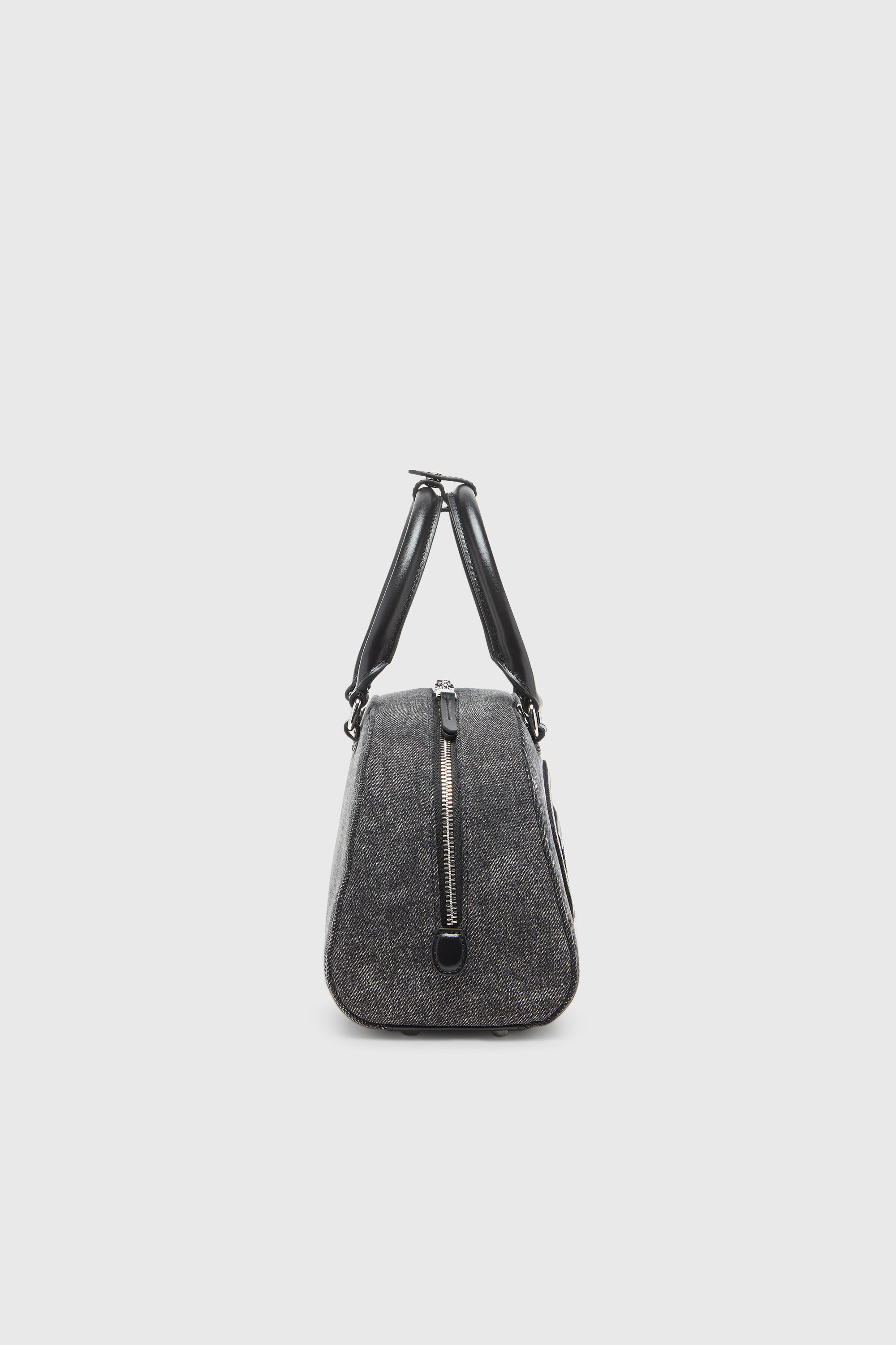 Diesel - 1DR DOME TOP HANDLE, Woman's 1DR Dome-Bowling bag in washed denim in Grey - 5