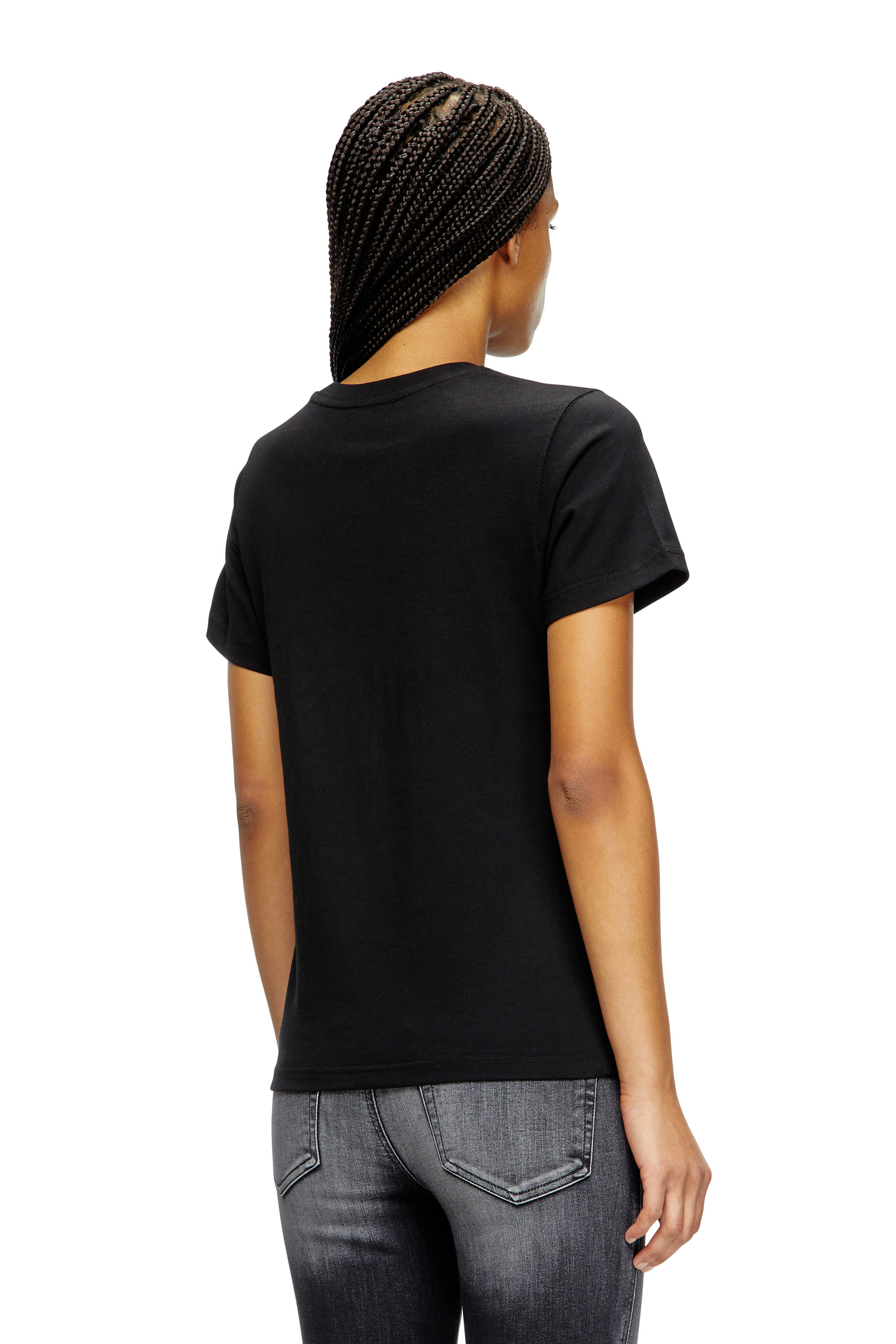 Diesel - T-REGS-OD-Q1, Woman's Regular fit T-shirt with Oval D in Black - 4