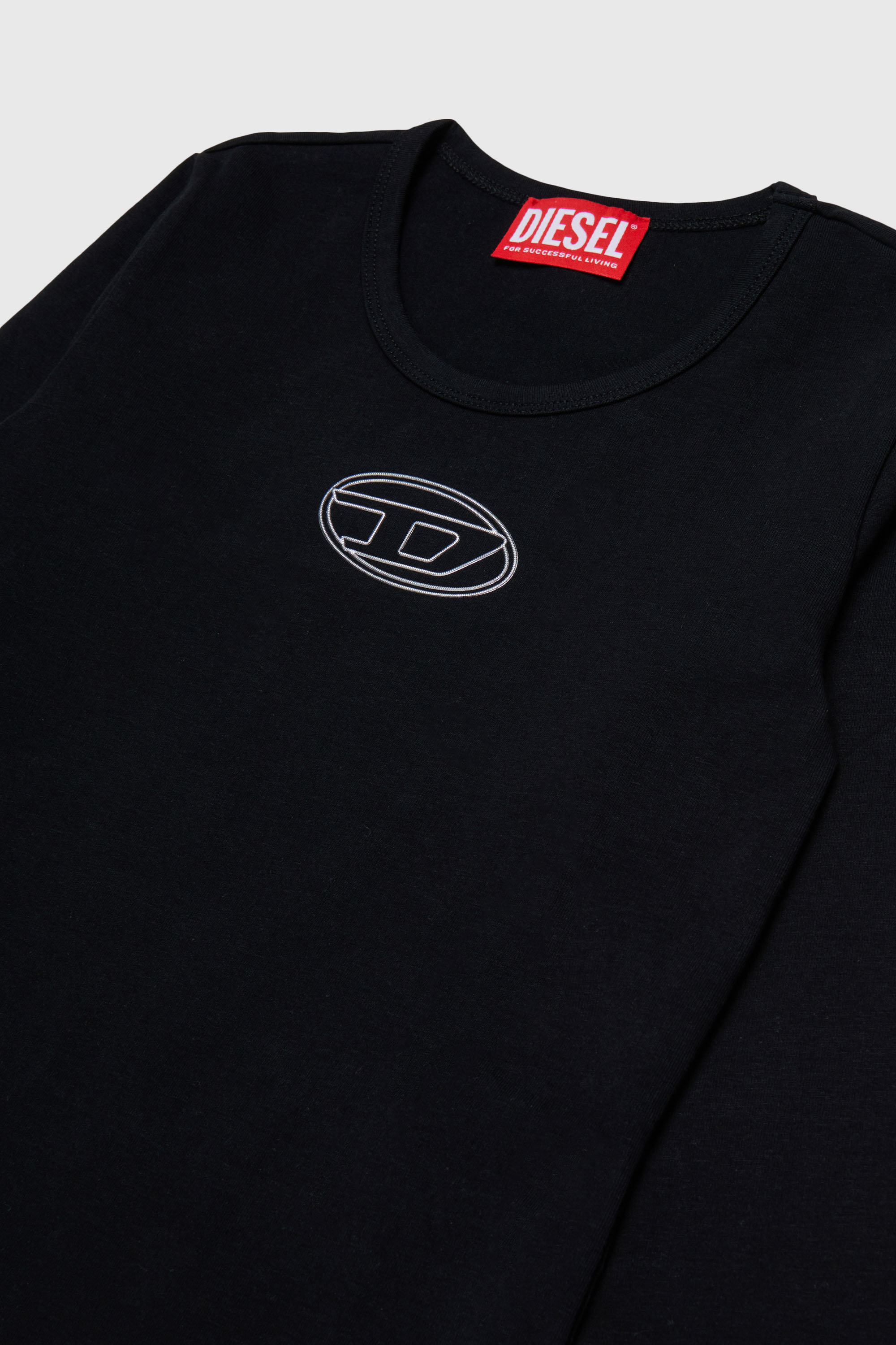 Diesel - BILIT, Woman's Long-sleeve bodysuit with Oval D logo in Black - 3