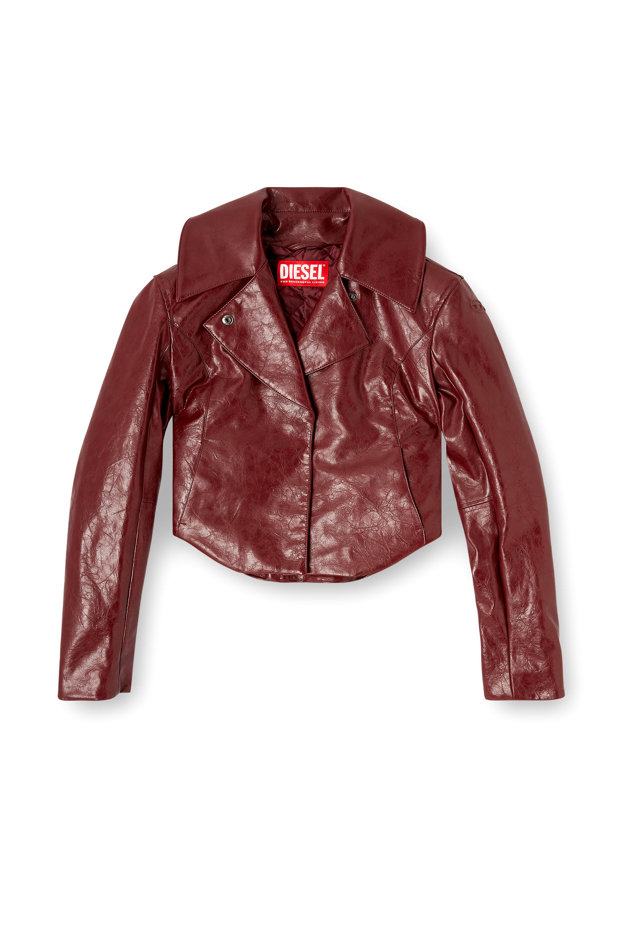 Diesel - G-AMECK, Woman's Tailored jacket in coated fabric in Brown - 3