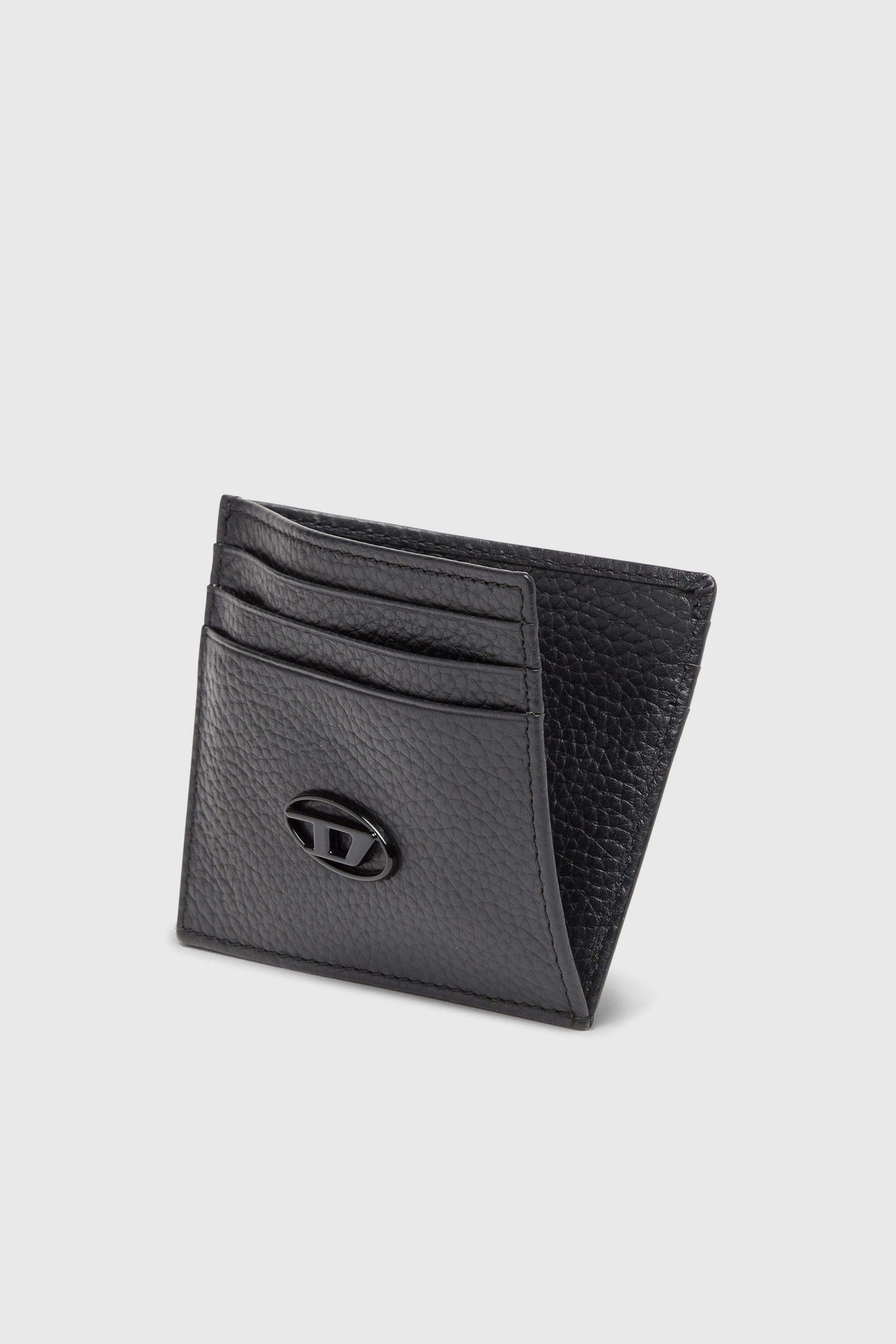 Diesel - CARD CASE, Man's Card case in grained leather in Black - 3