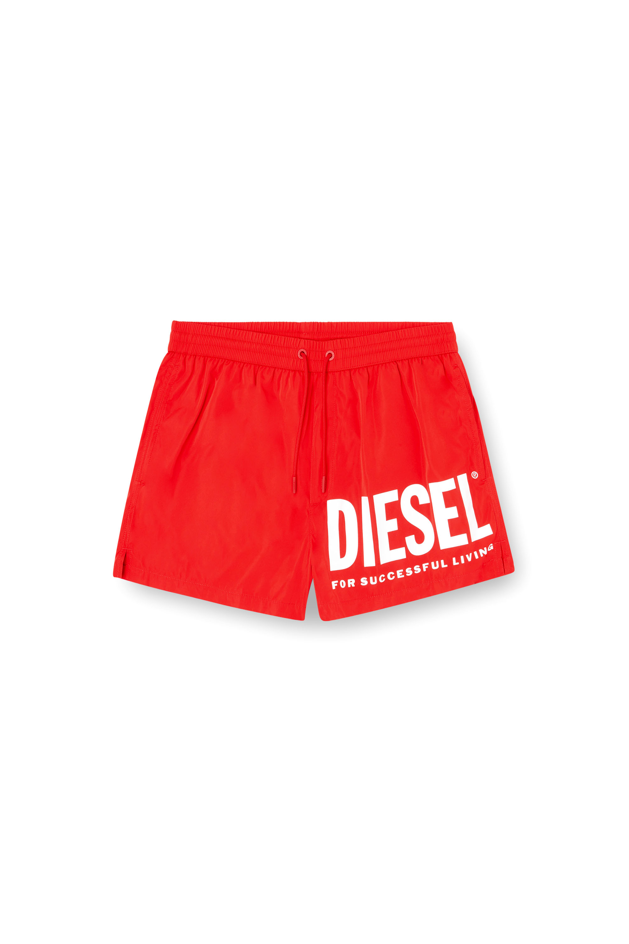 Diesel - MARIO-34-D-CORE, Man's Swim shorts with logo print in Red/White - 4