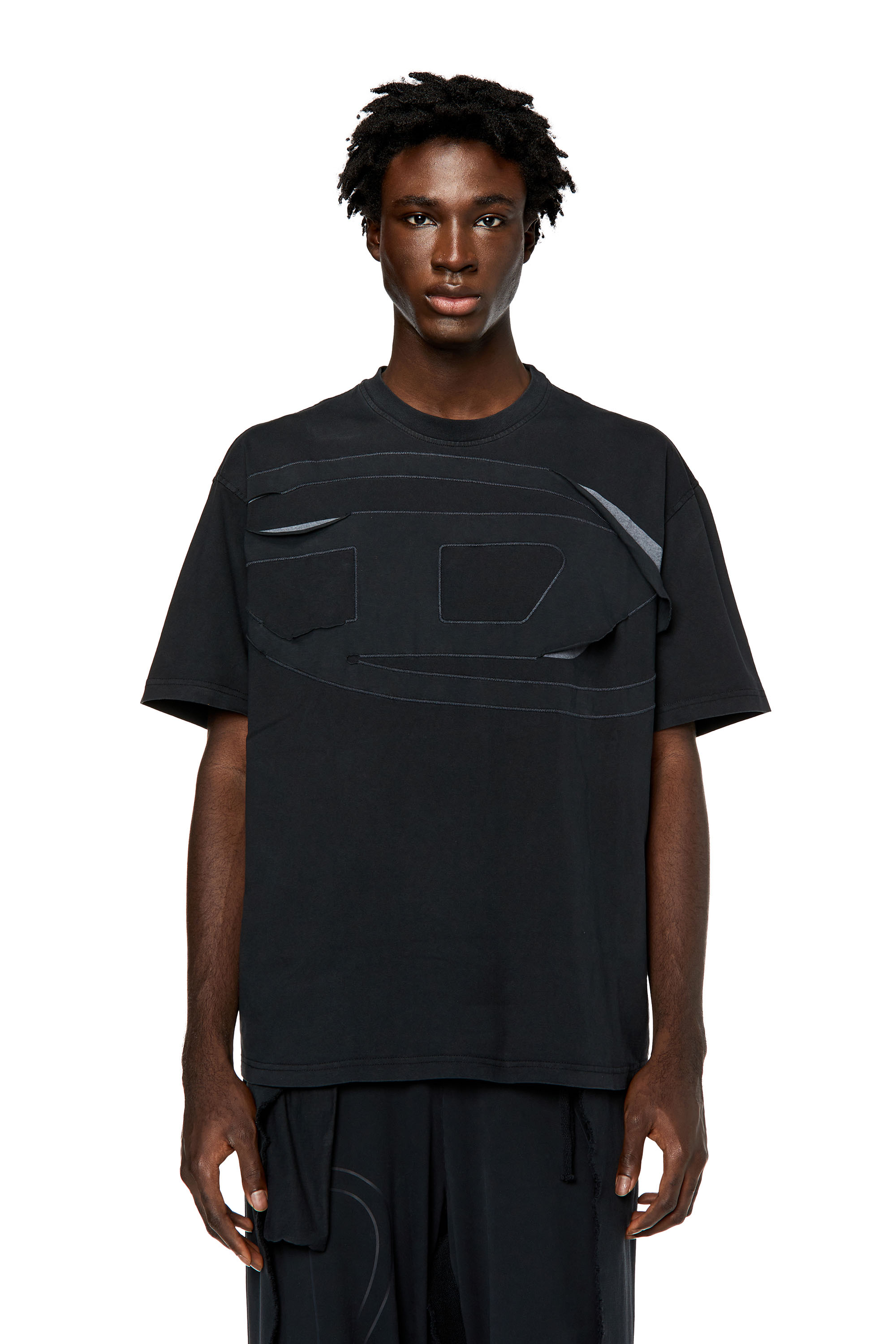 Diesel - T-WASH-PEELOVAL, Black - Image 1