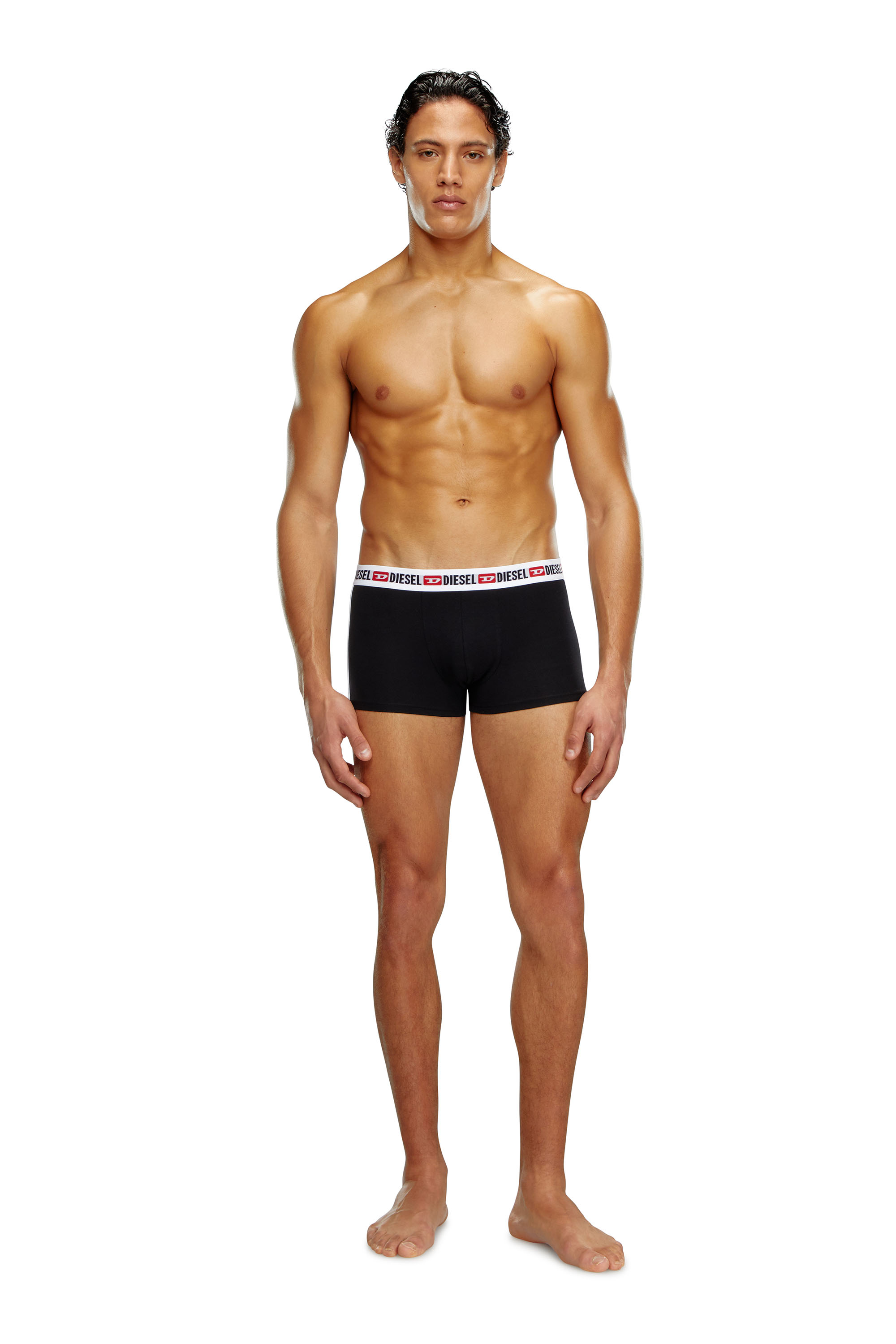 Diesel - UMBX-SHAWNTHREEPACK, Man Three-pack boxer briefs with side band in Black - Image 4