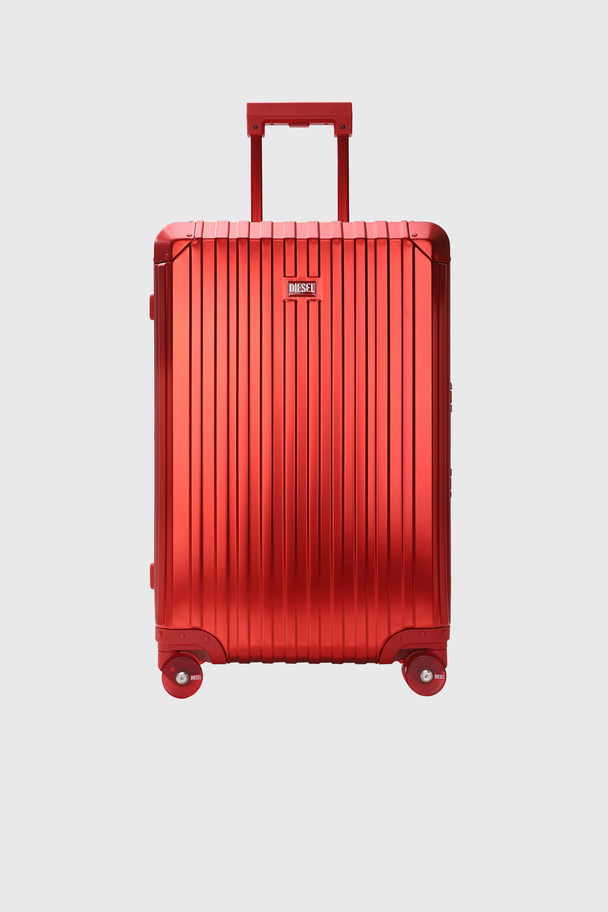 Diesel - DIESEL ALUMINUM TROLLEY- DSL002, Unisex's Aluminum suitcase size M in Red - 1