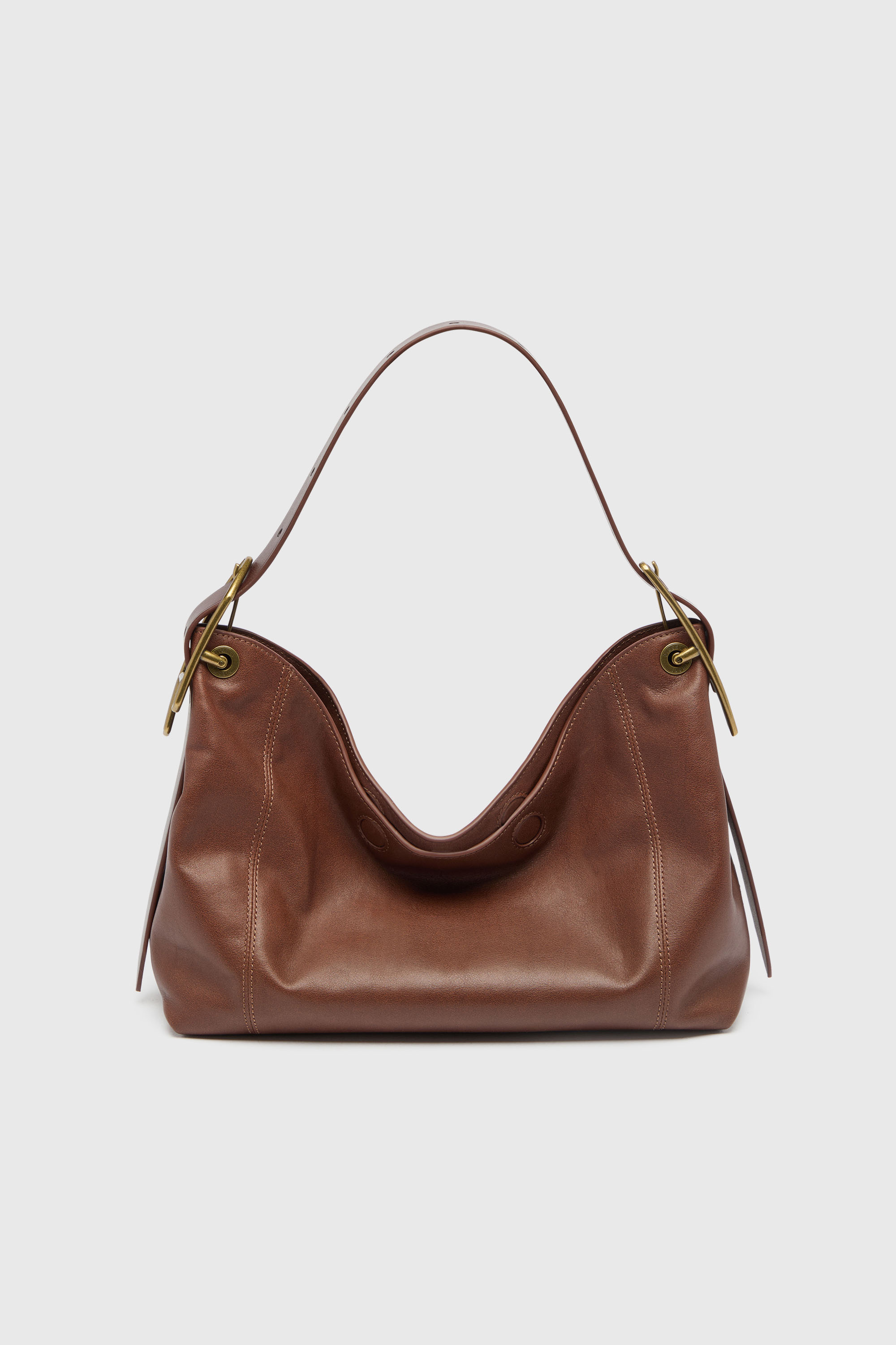 D-Line-Shoulder bag in leather
